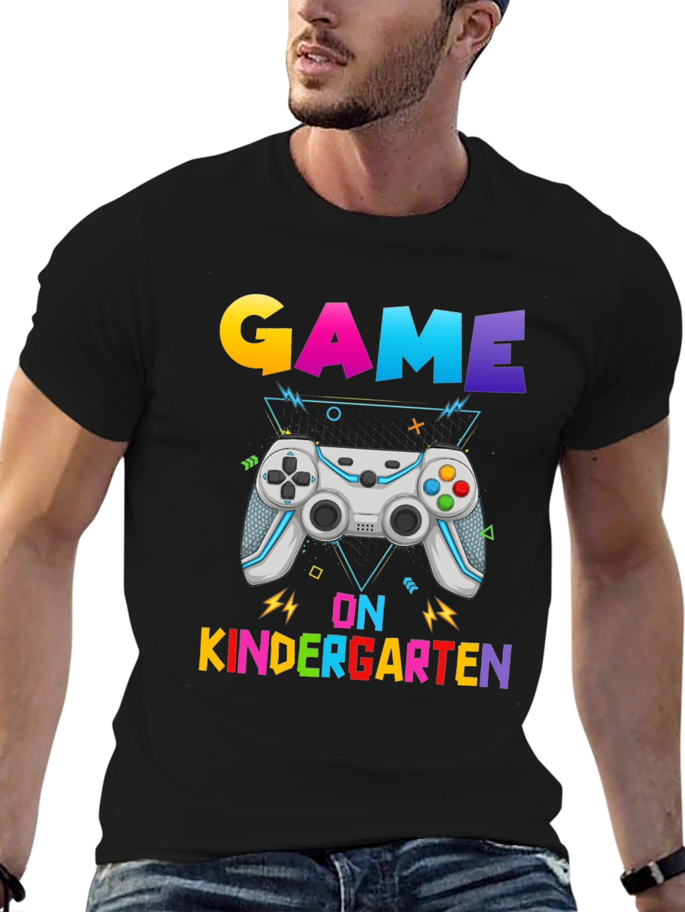 Game On Kindergarten Black T-Shirt