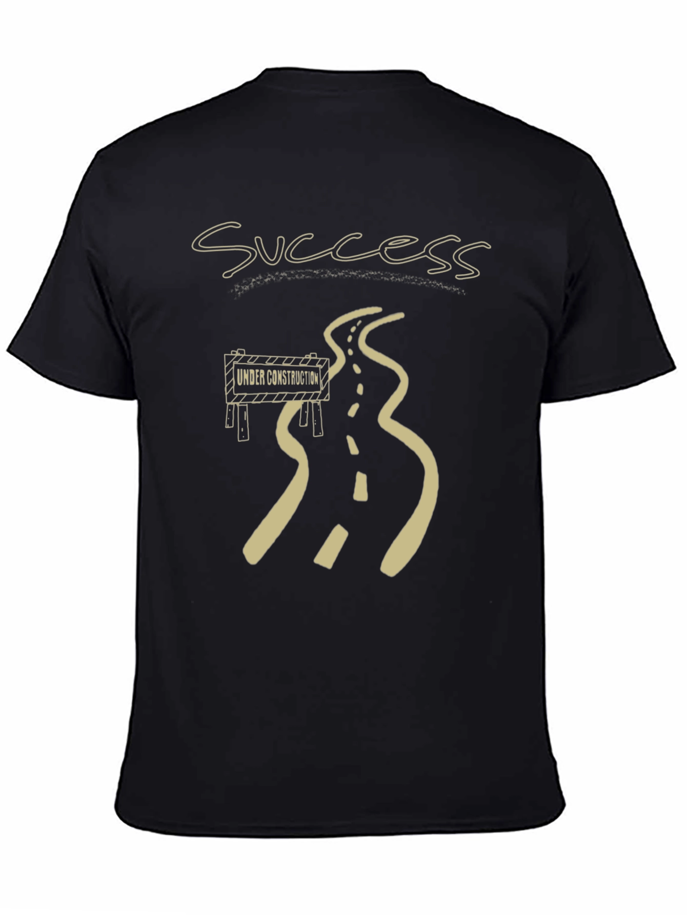 Success Under Construction Black Graphic T-Shirt