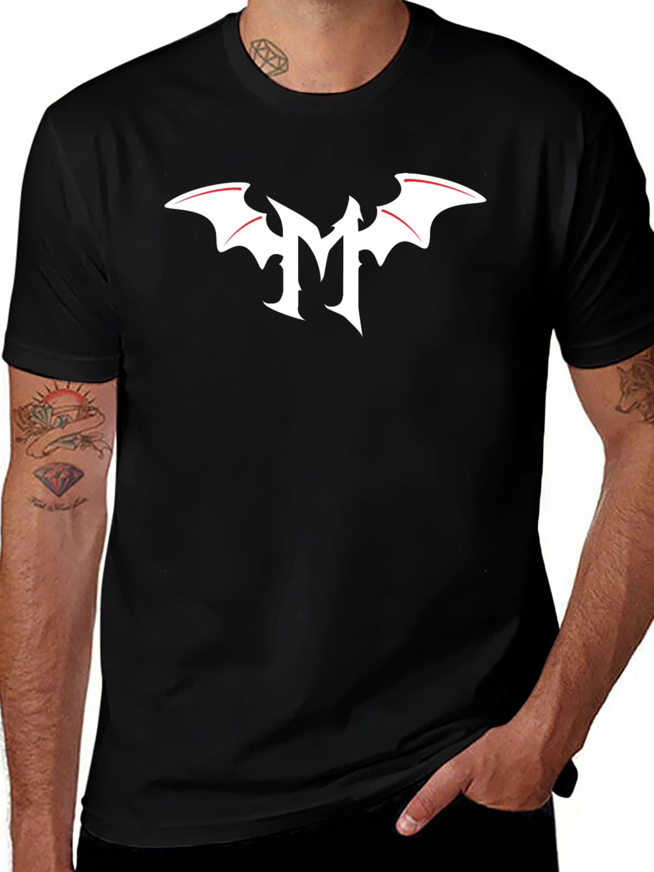 Bat Wing Logo Black T-Shirt