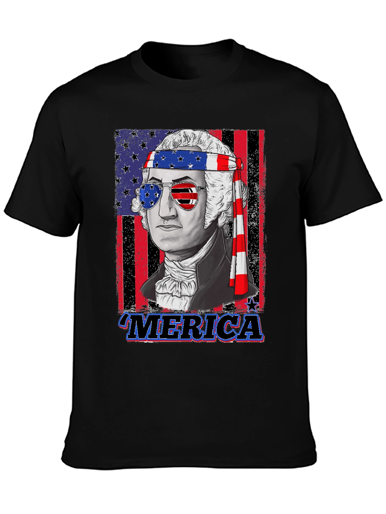 Patriotic George Washington Graphic T-Shirt