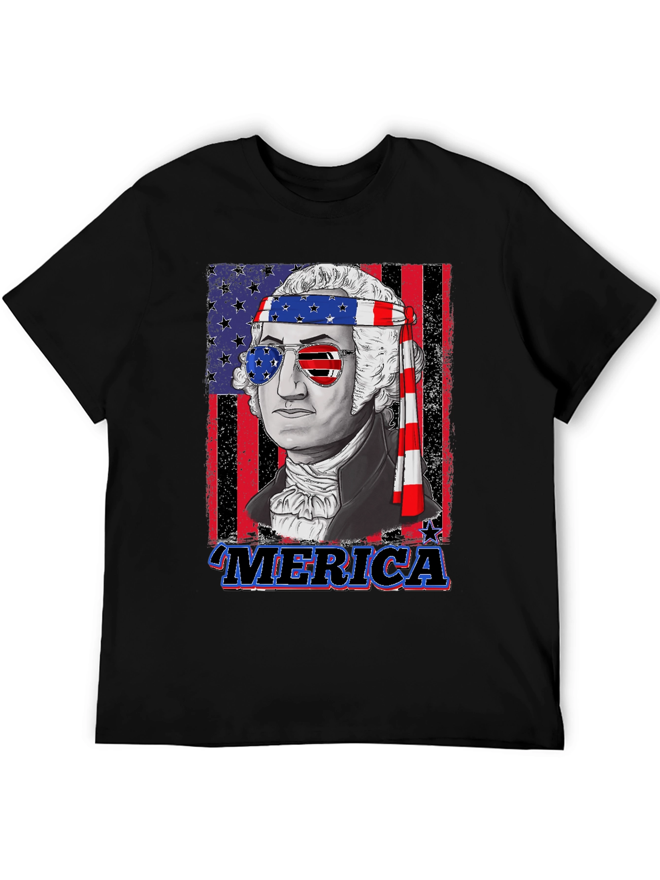 Patriotic George Washington Graphic T-Shirt