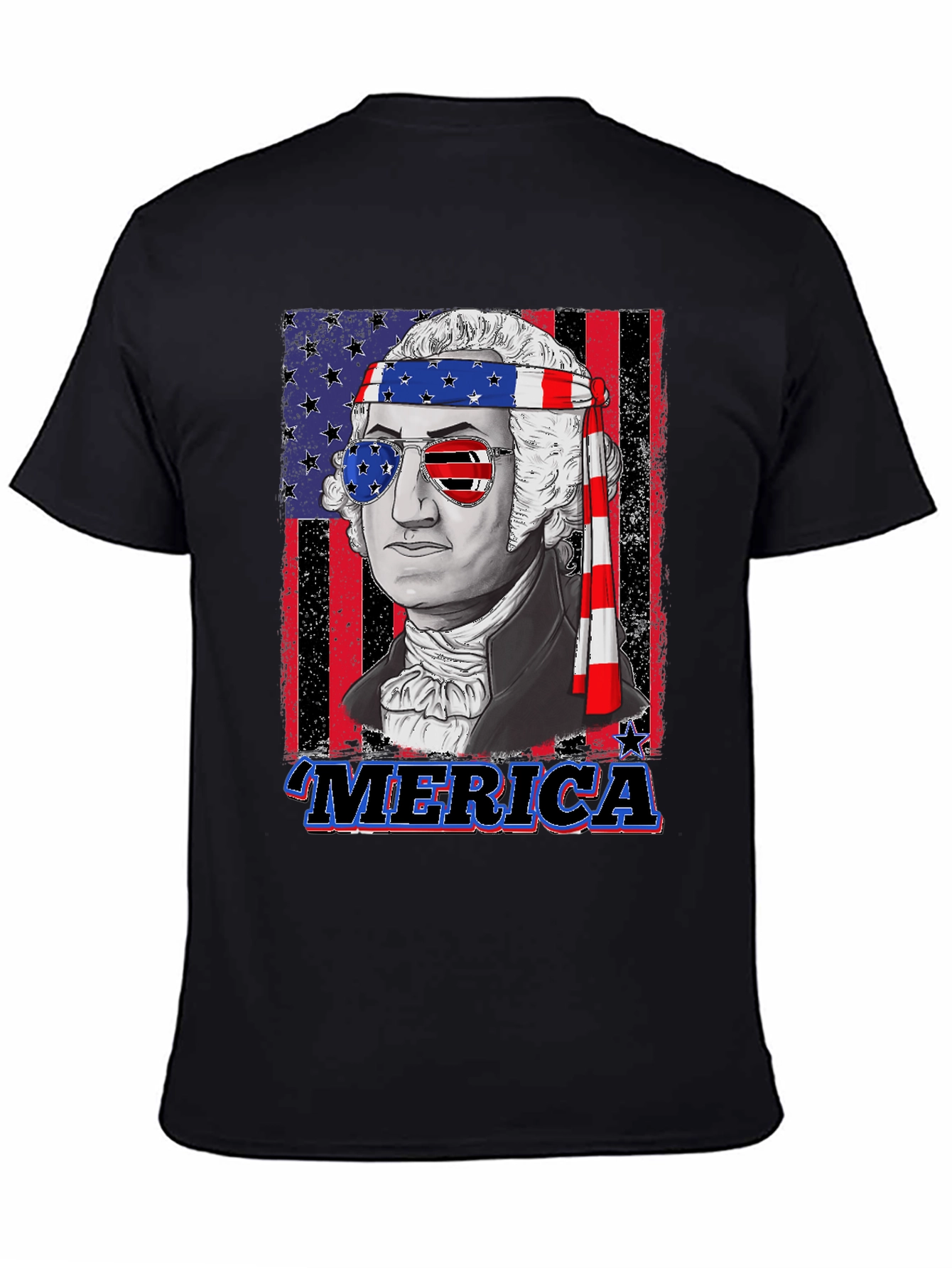 Patriotic George Washington Graphic T-Shirt