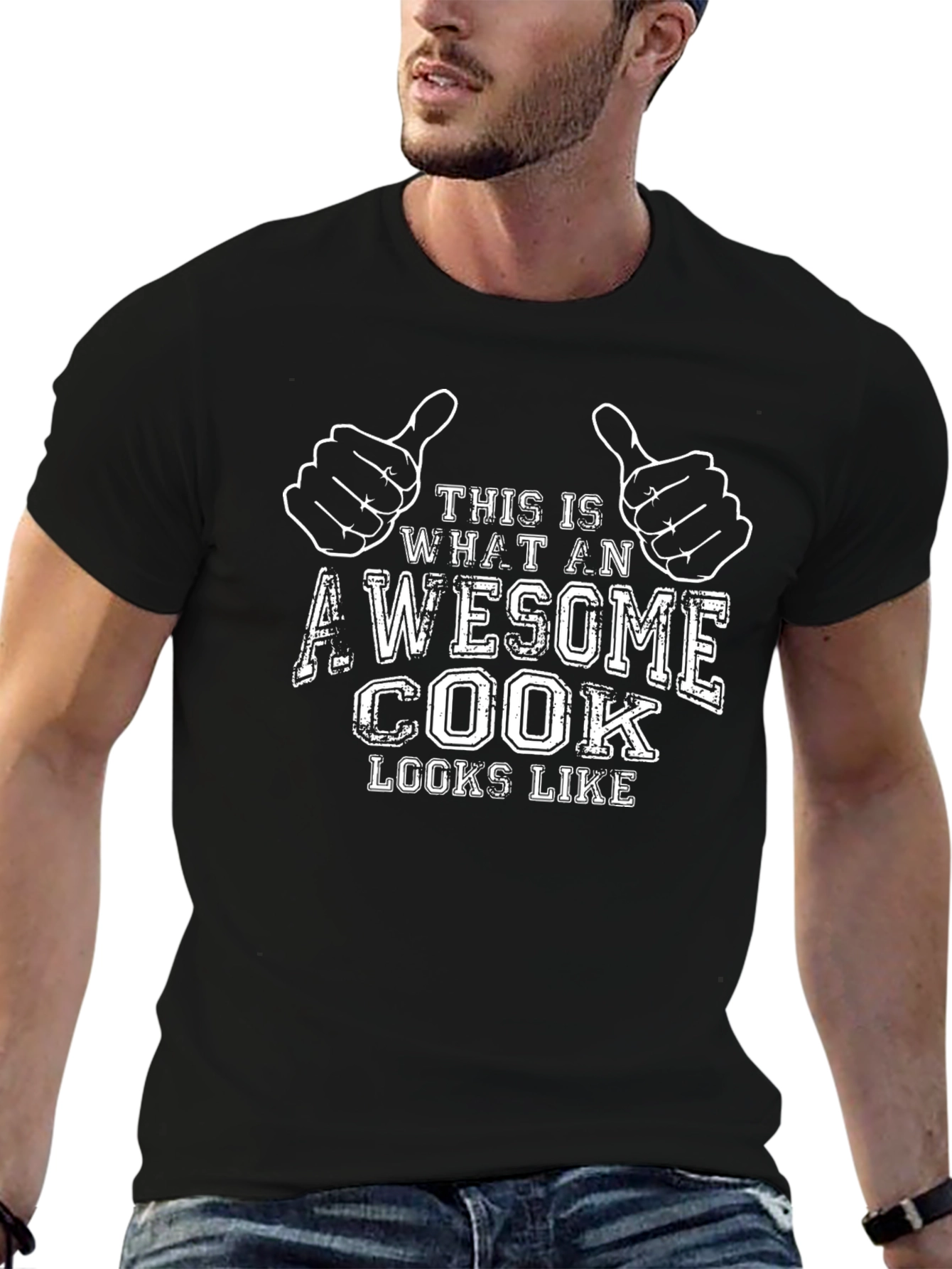 Awesome Cook T-Shirt - Black Graphic Tee
