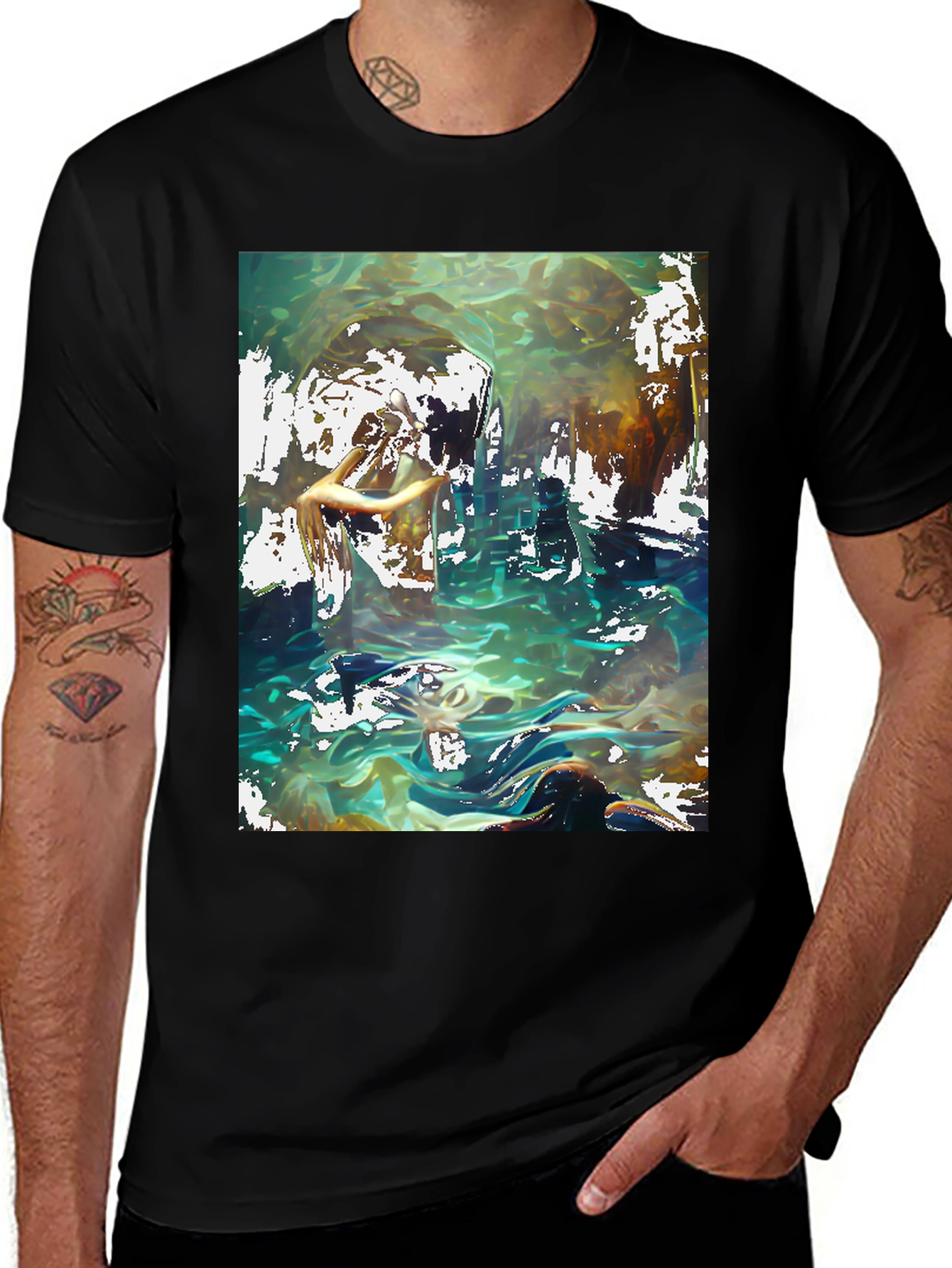 Abstract Ocean Graphic T-Shirt