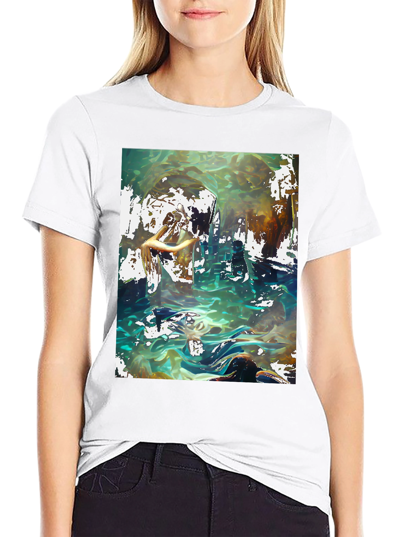 Abstract Ocean Graphic T-Shirt