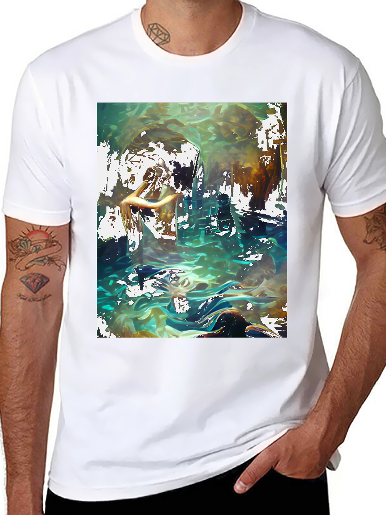 Abstract Ocean Graphic T-Shirt