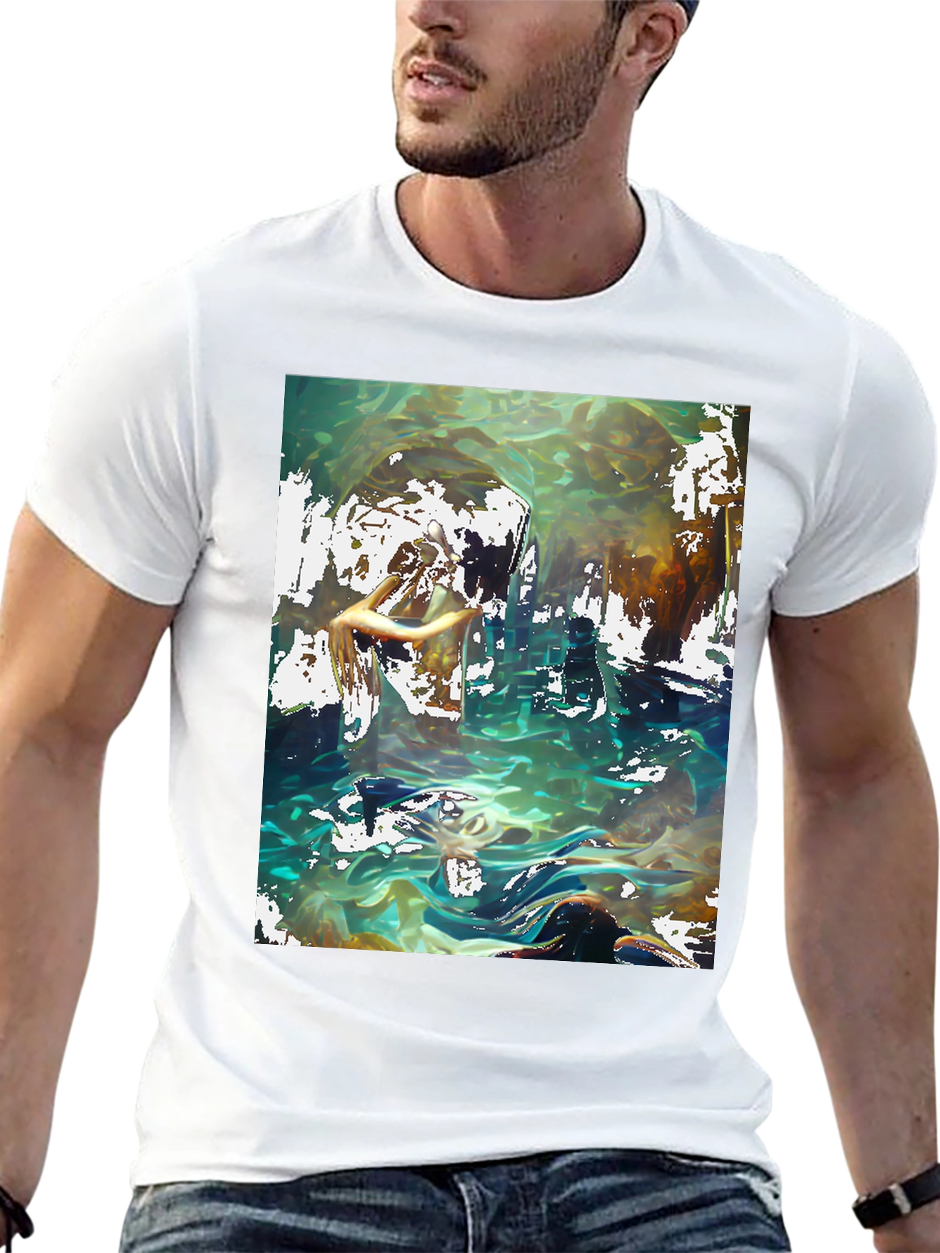 Abstract Ocean Graphic T-Shirt