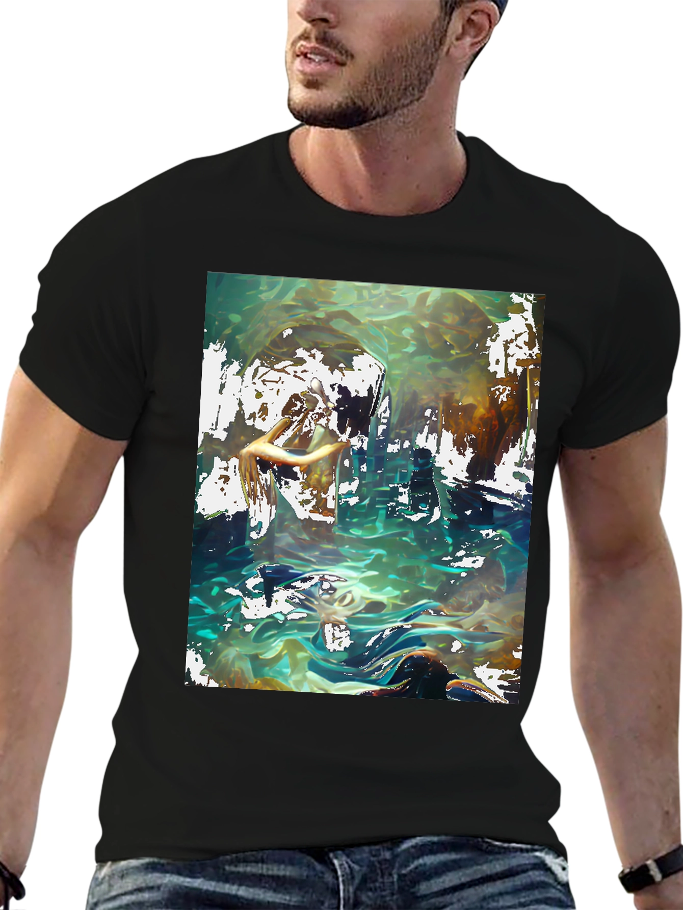 Abstract Ocean Graphic T-Shirt