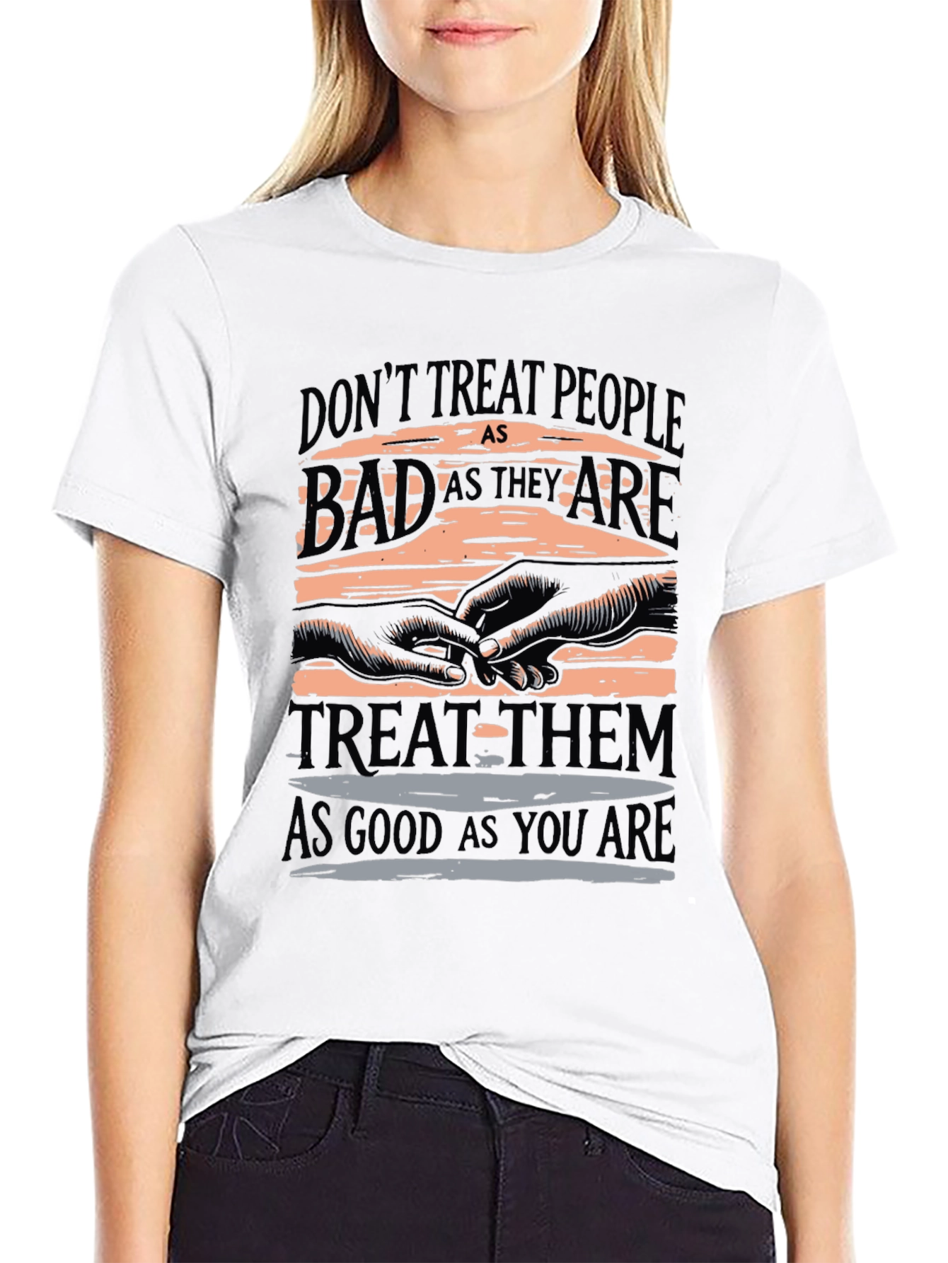 Inspirational Graphic T-Shirt - Treat Others Well
