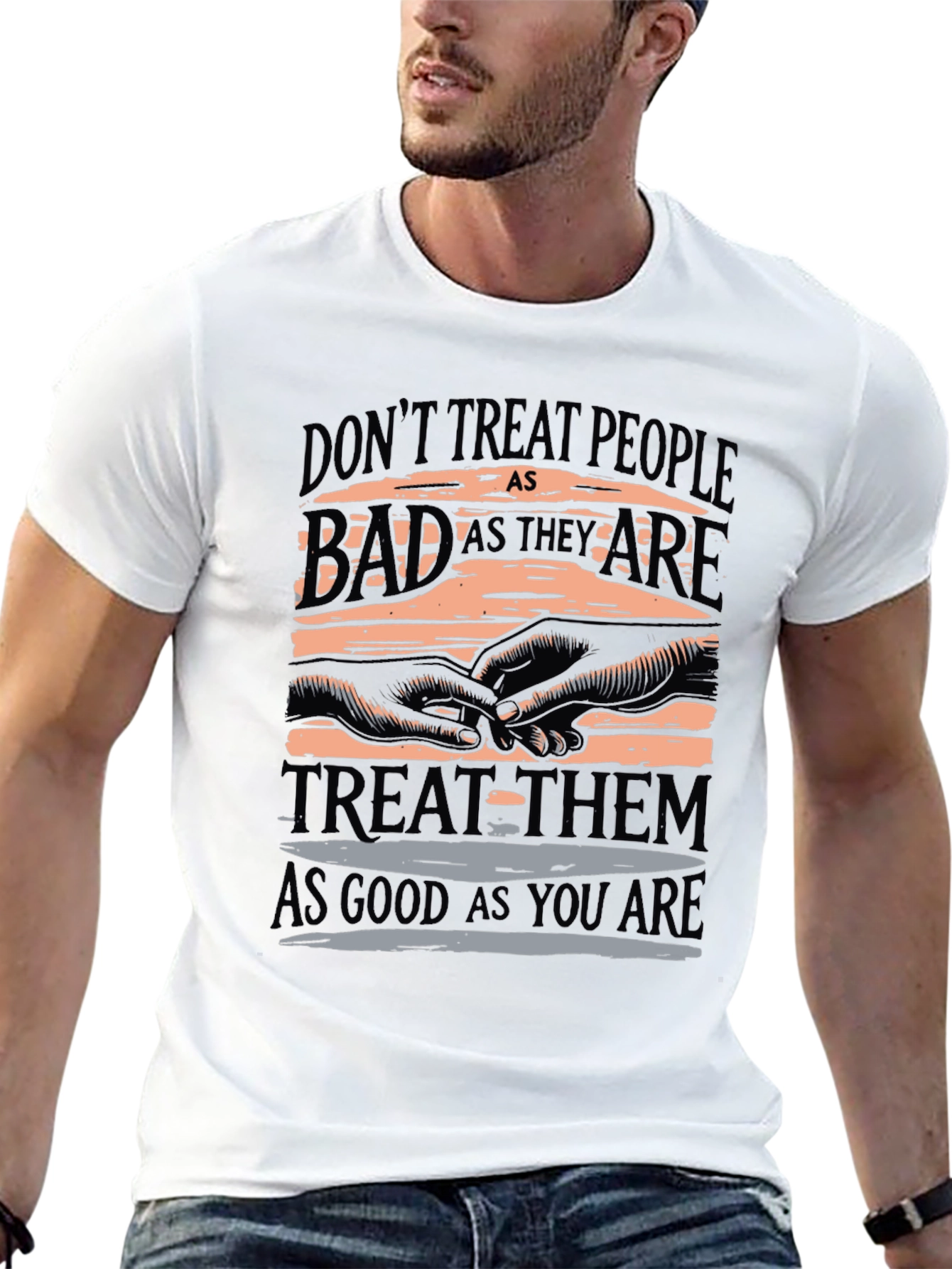 Inspirational Graphic T-Shirt - Treat Others Well