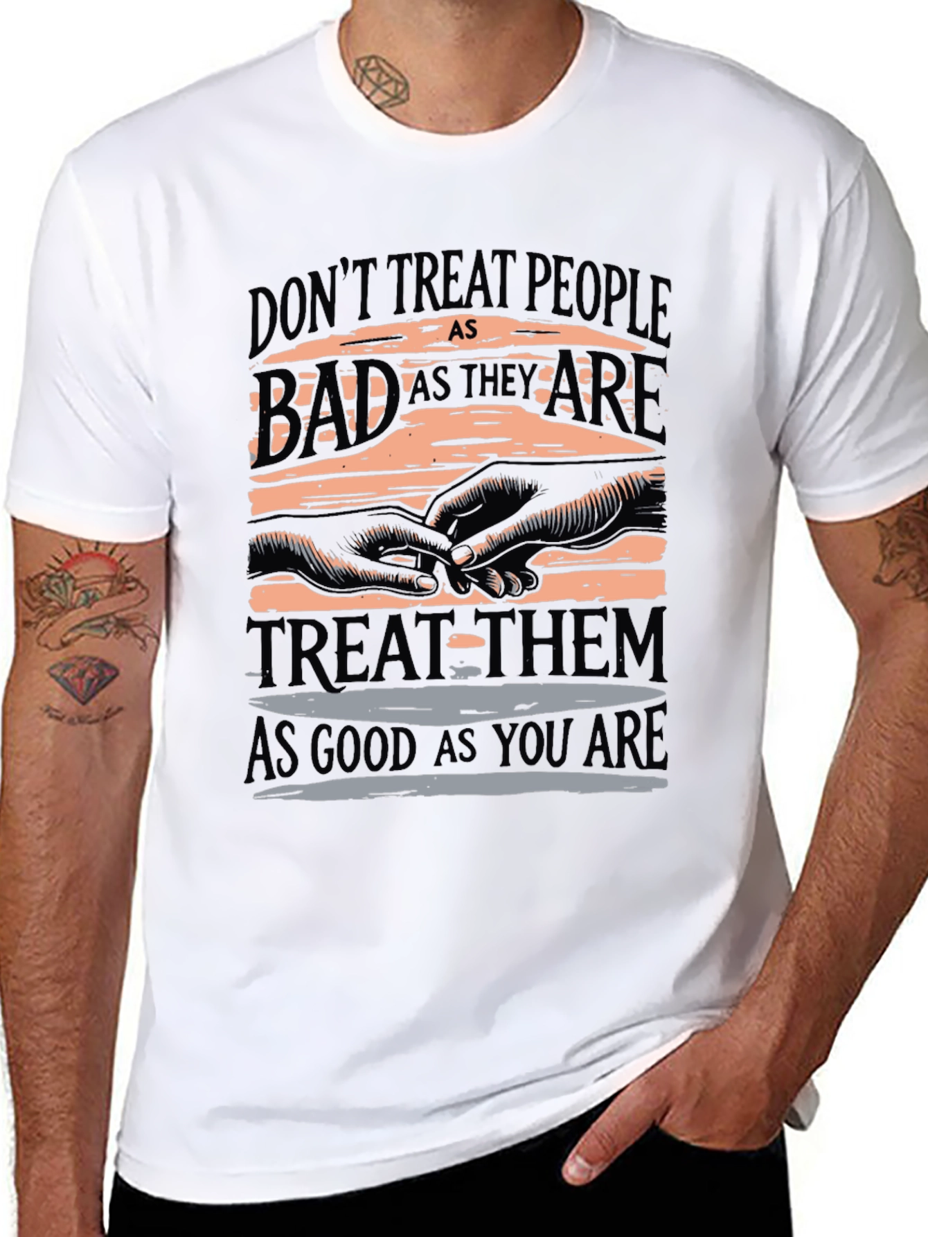 Inspirational Graphic T-Shirt - Treat Others Well