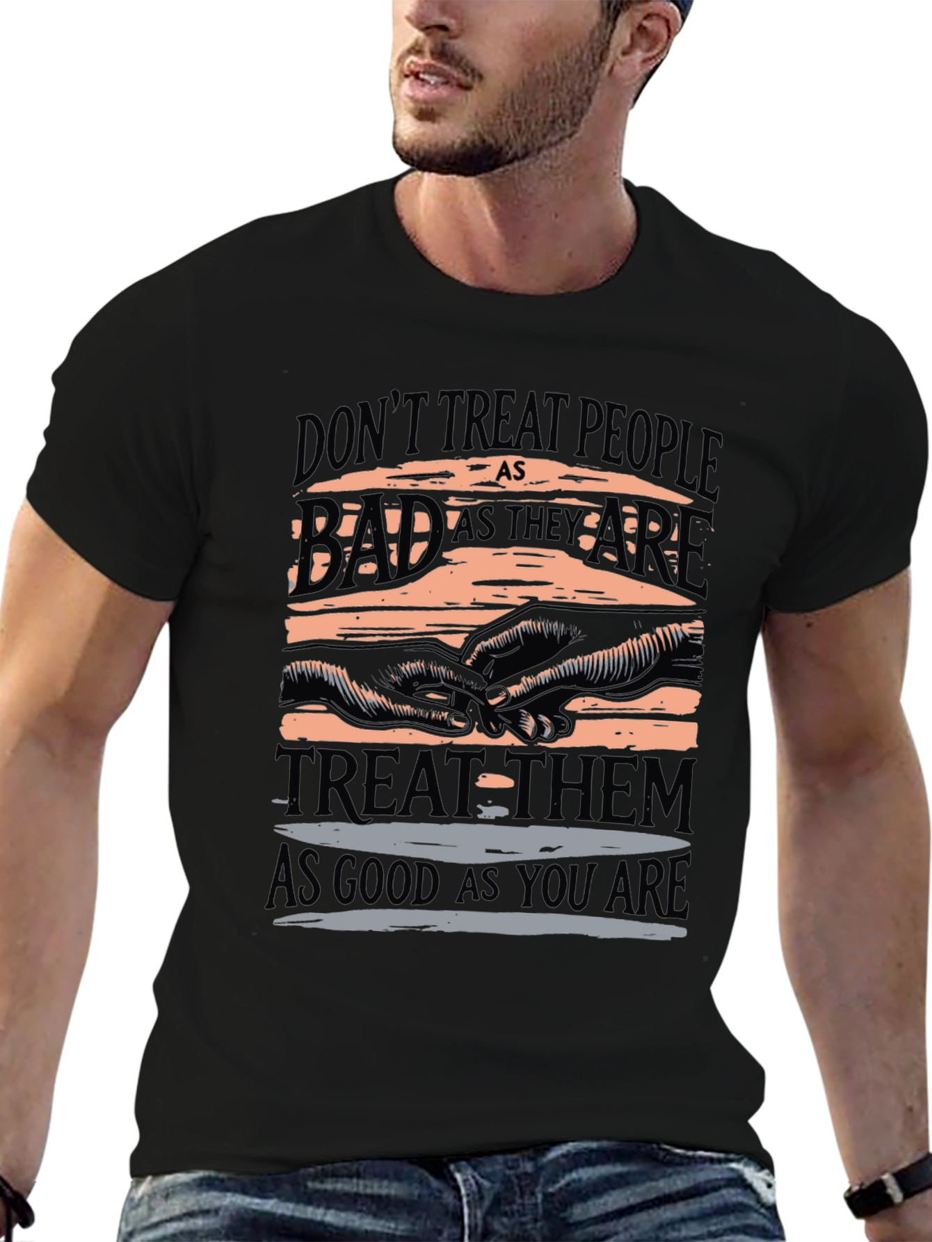 Inspirational Graphic T-Shirt - Treat Others Well
