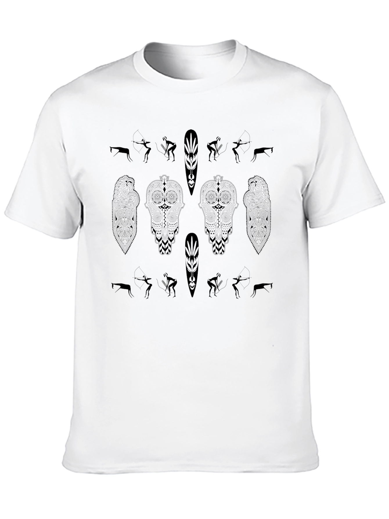 Tribal Art Graphic Black T-Shirt