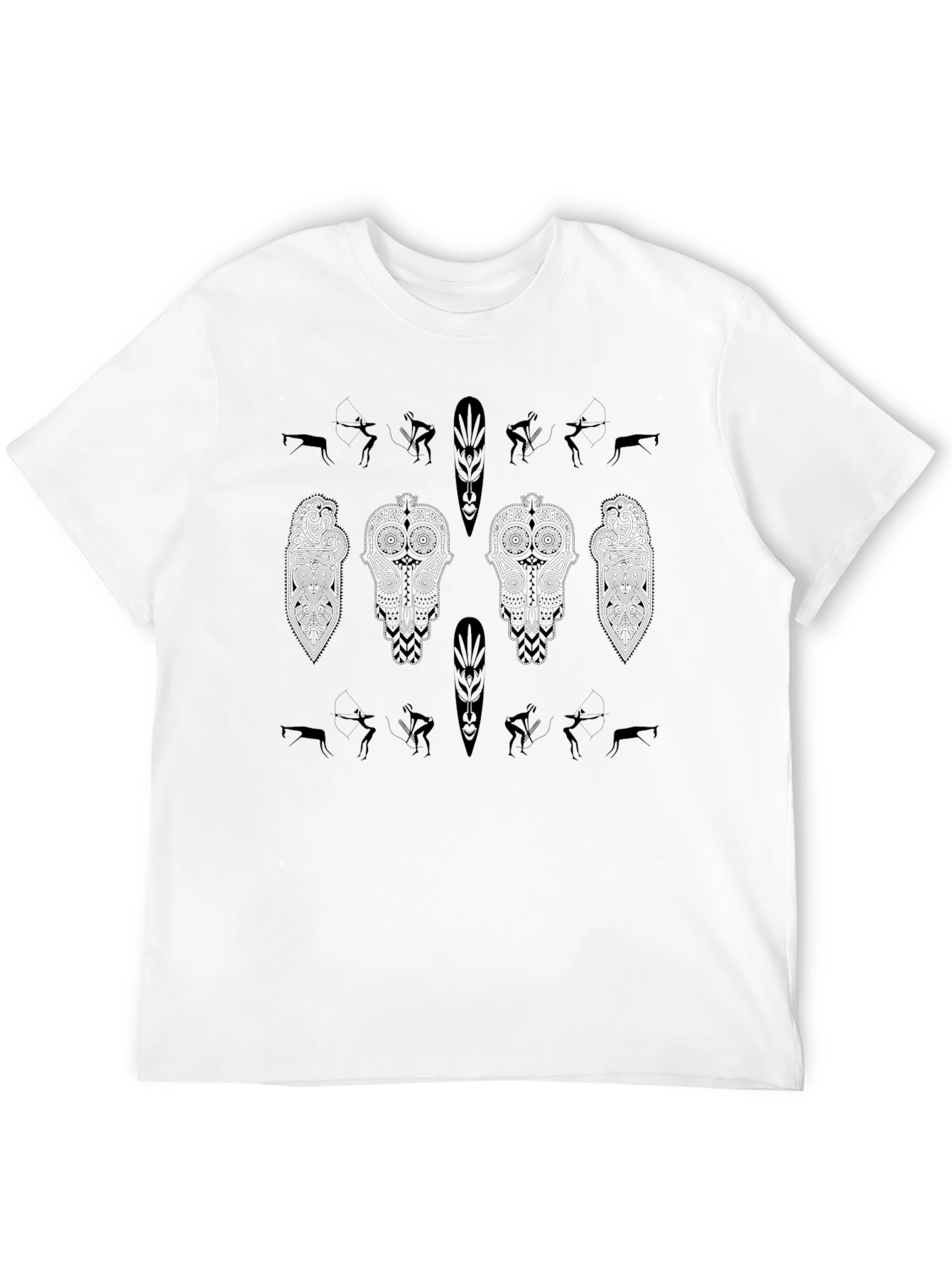 Tribal Art Graphic Black T-Shirt