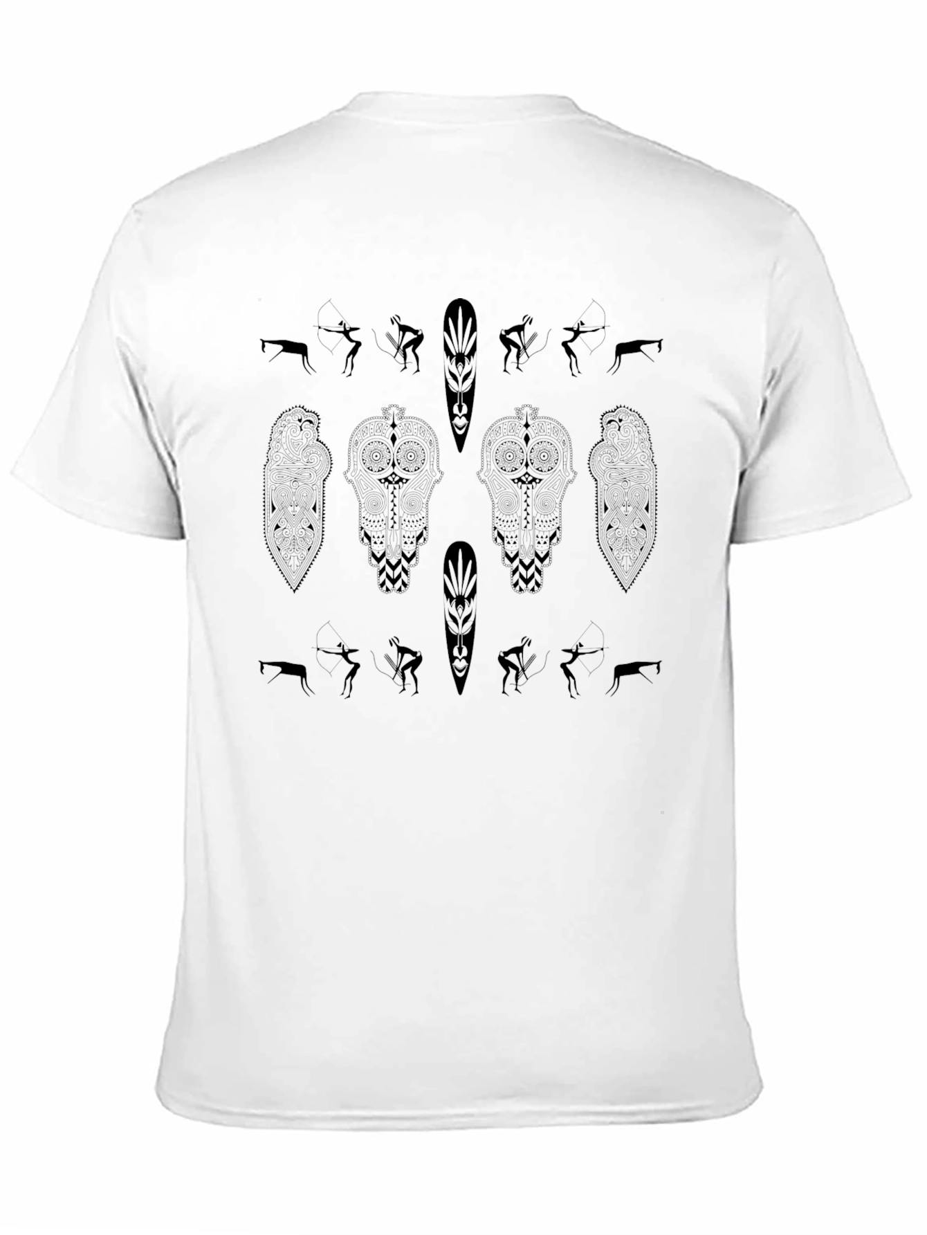 Tribal Art Graphic Black T-Shirt