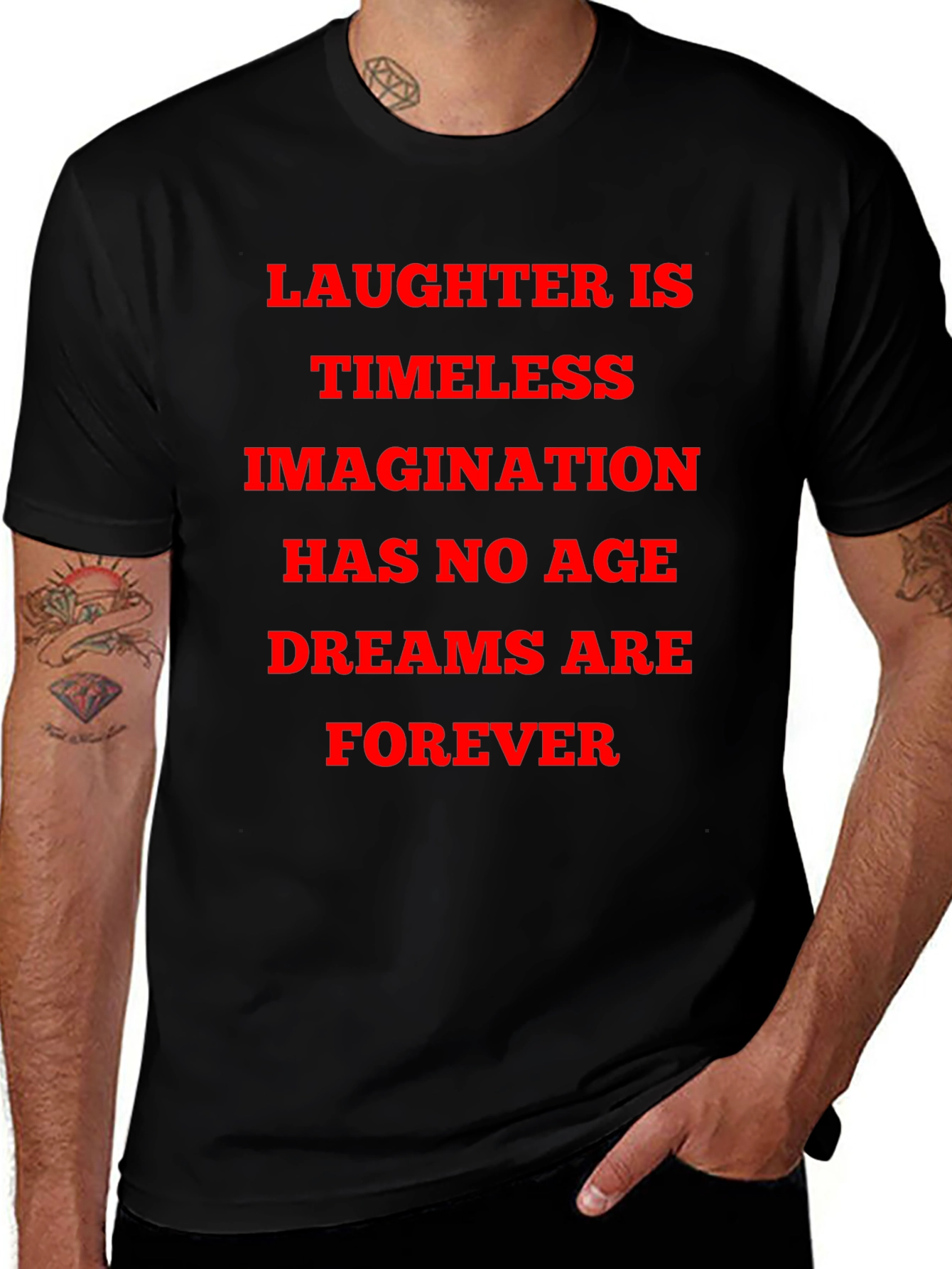 Laughter is Timeless Graphic Tee - Black