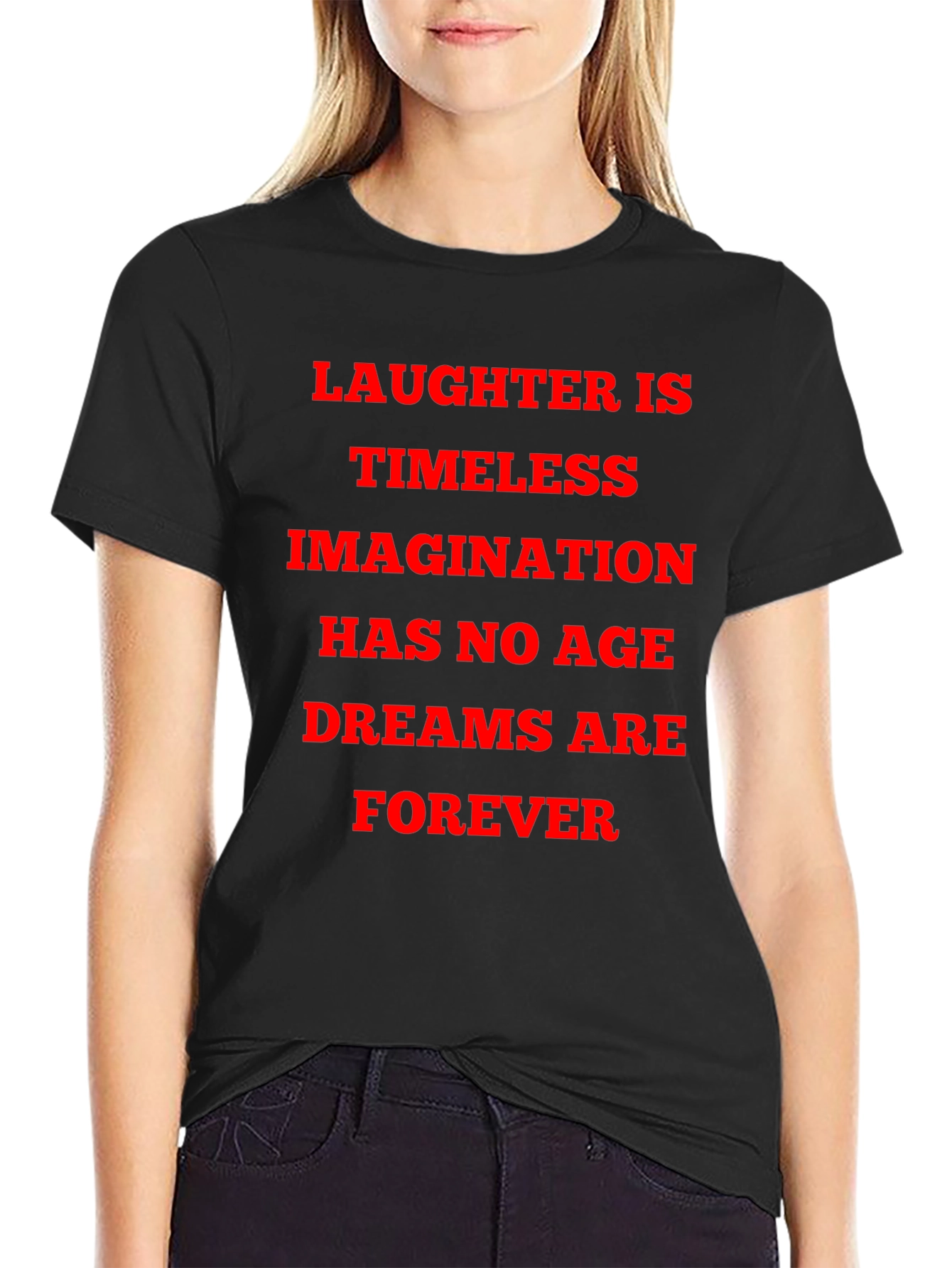 Laughter is Timeless Graphic Tee - Black