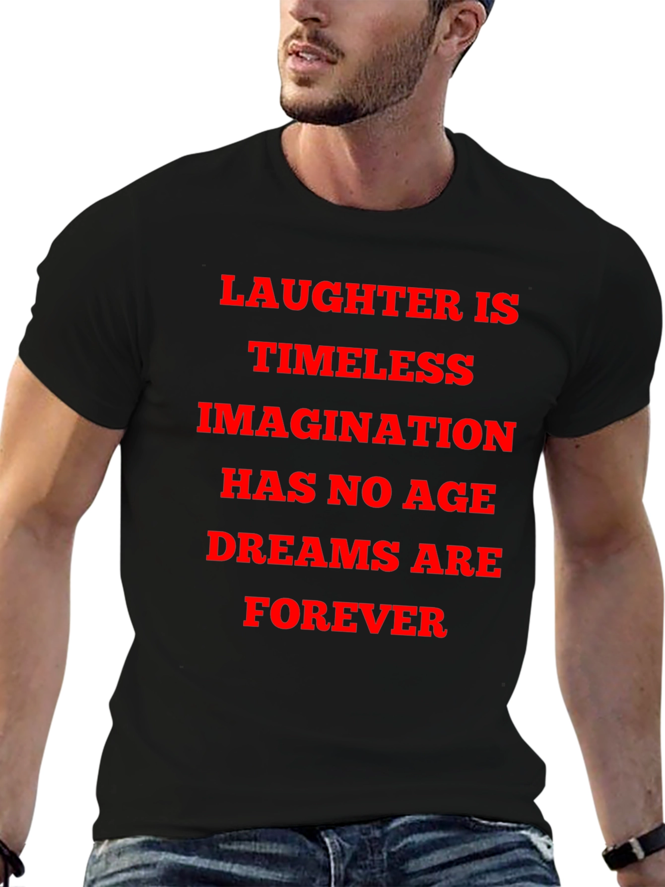 Laughter is Timeless Graphic Tee - Black