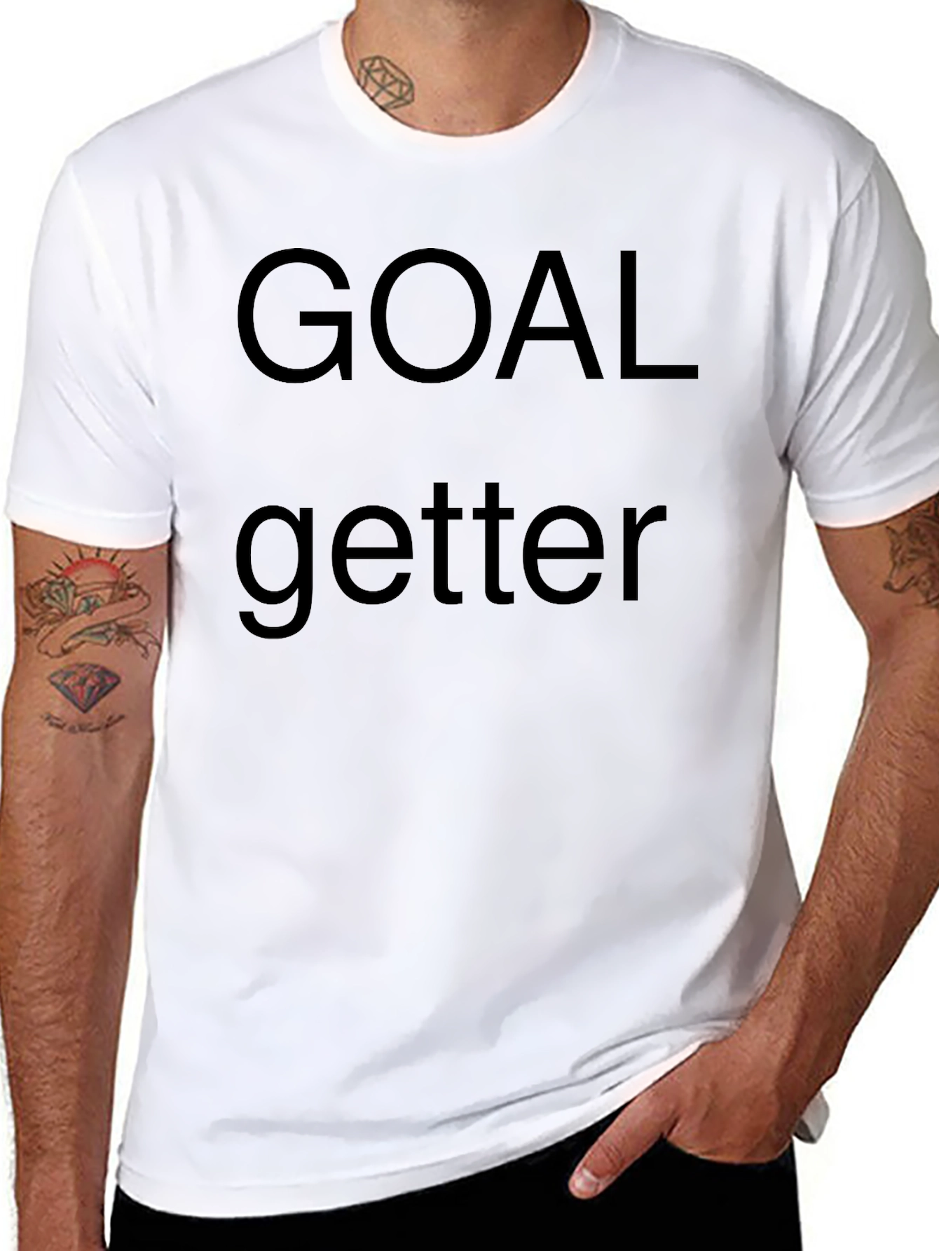 Goal Getter Black Graphic T-Shirt