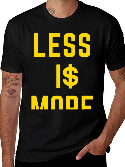 Less Is More Graphic Tee - Black Cotton T-Shirt