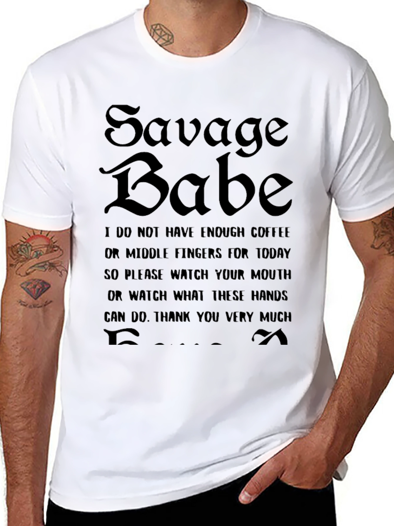 Savage Babe Graphic T-Shirt Funny Quote Tee