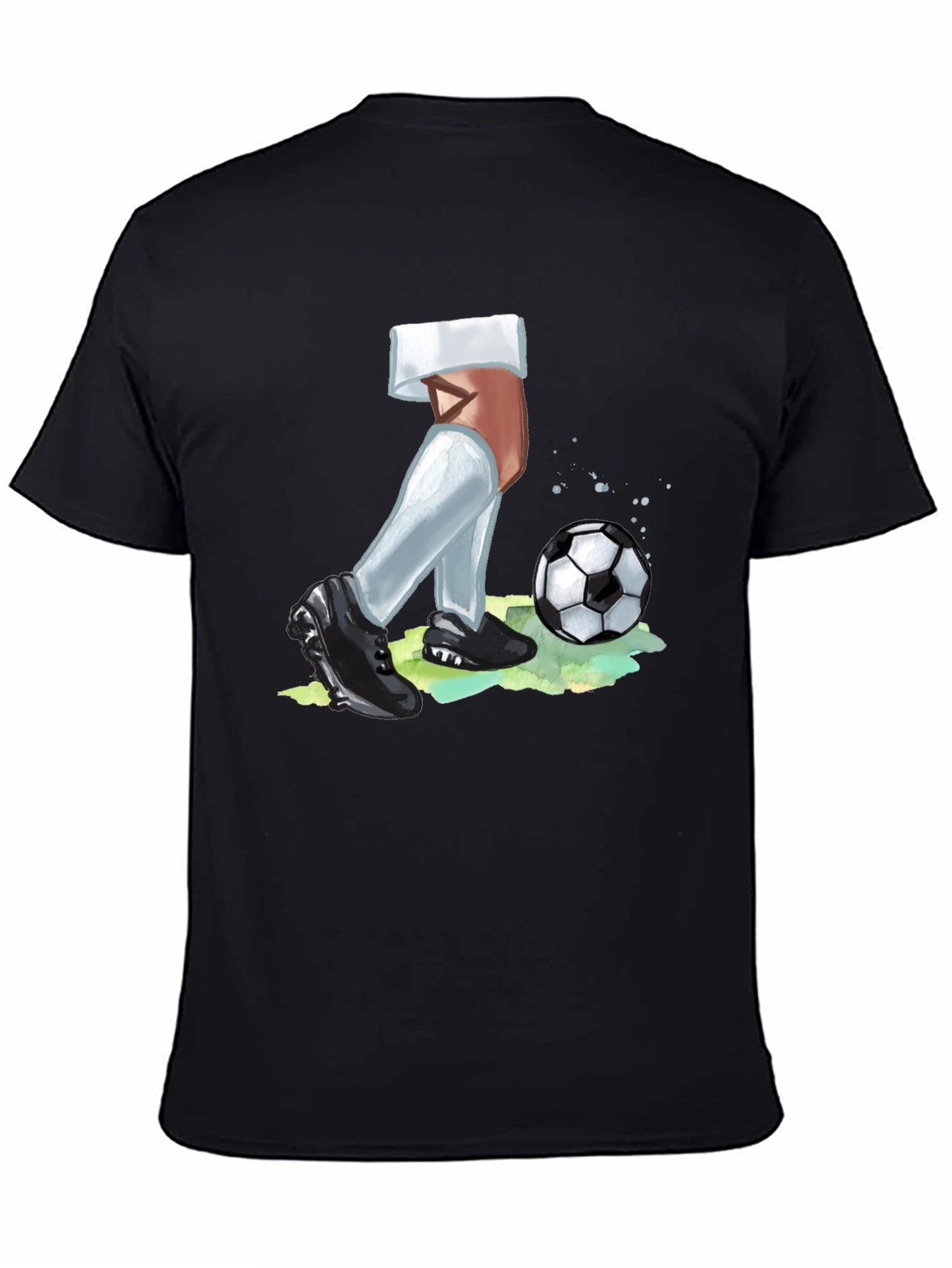 Soccer Player Graphic Tee - Black
