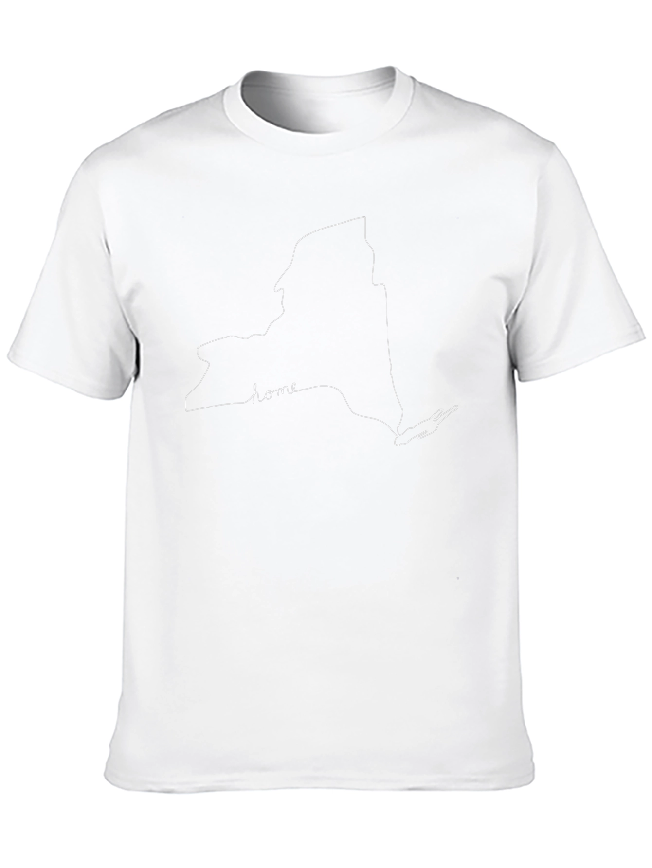 New York Home State Outline Graphic T-Shirt