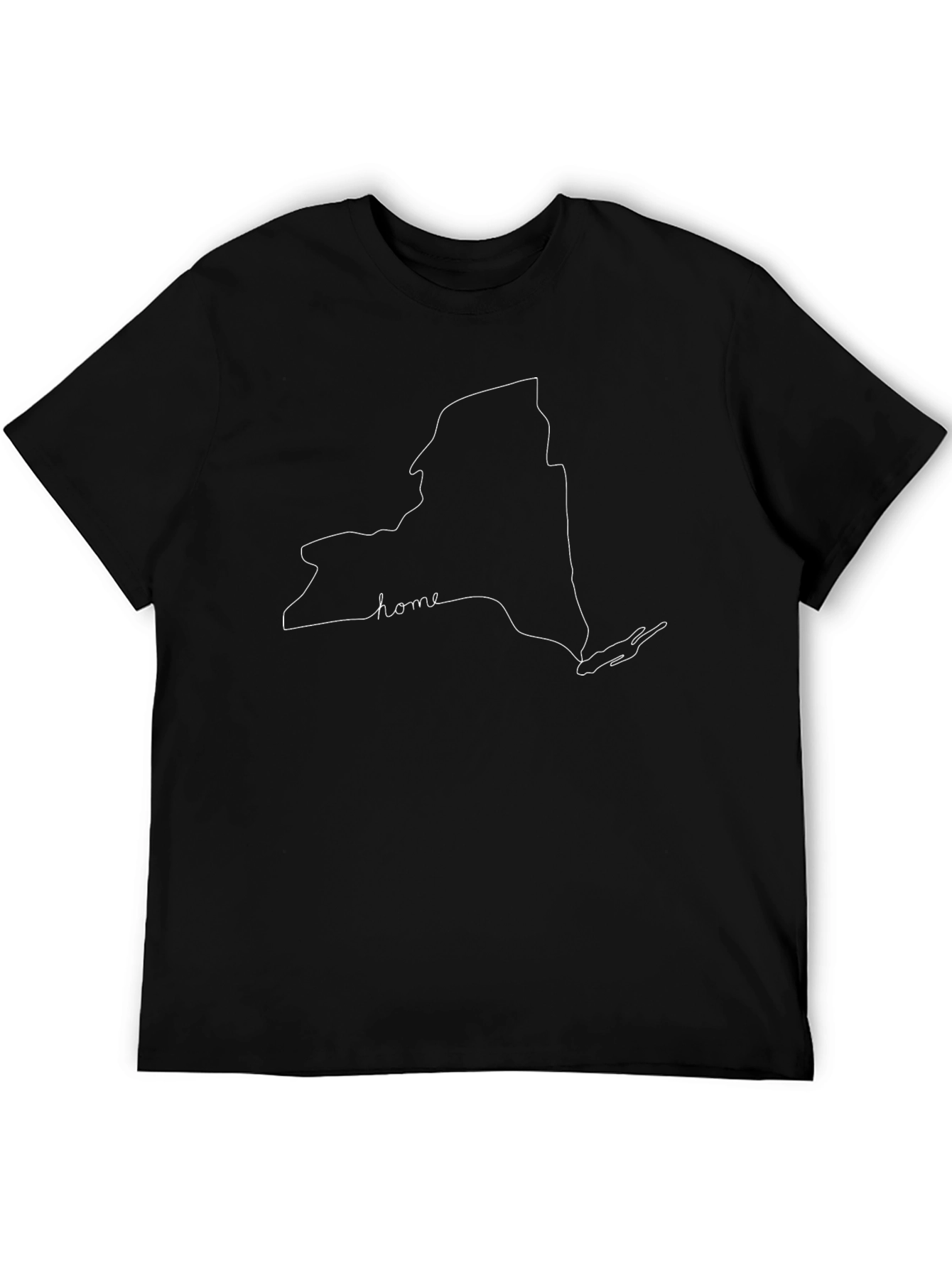 New York Home State Outline Graphic T-Shirt