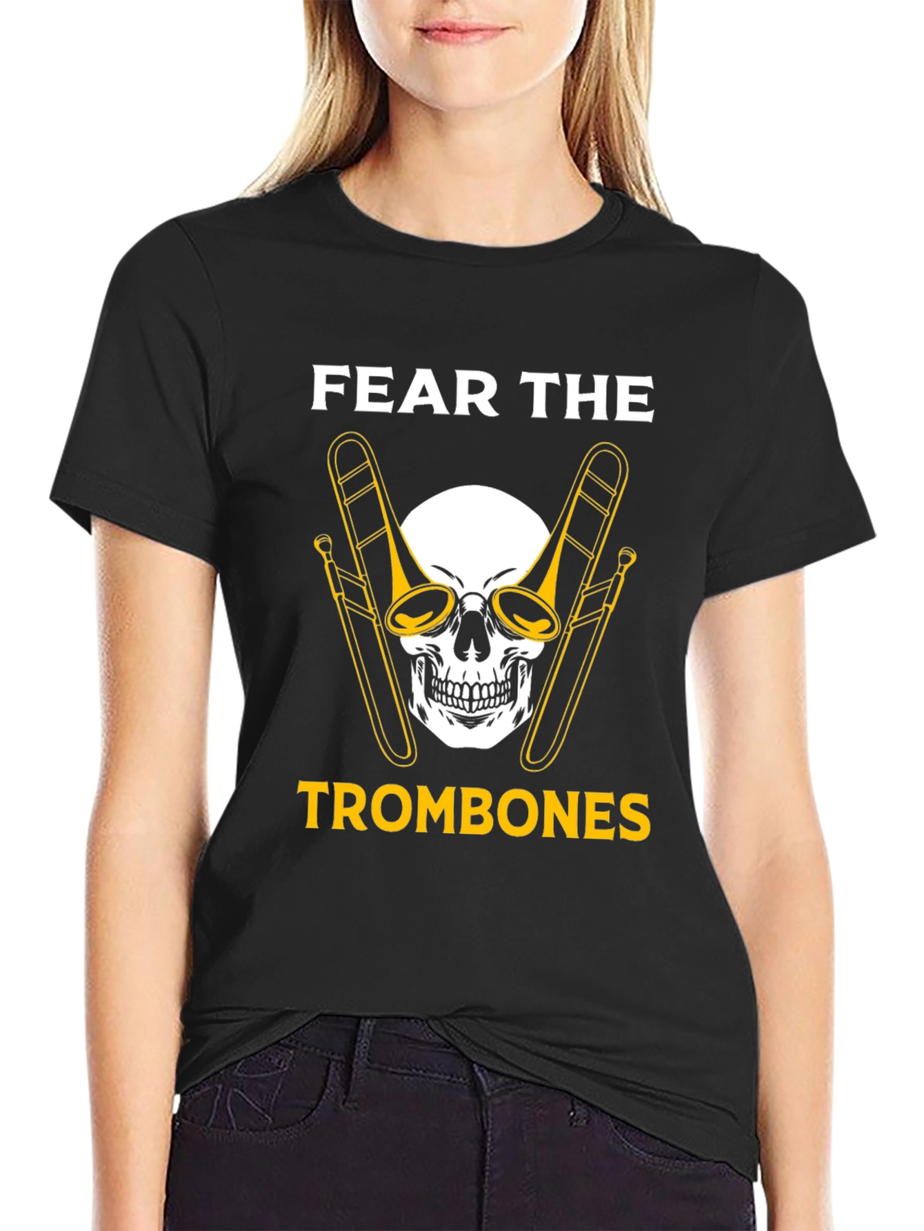Fear the Trombones Black Graphic Tee