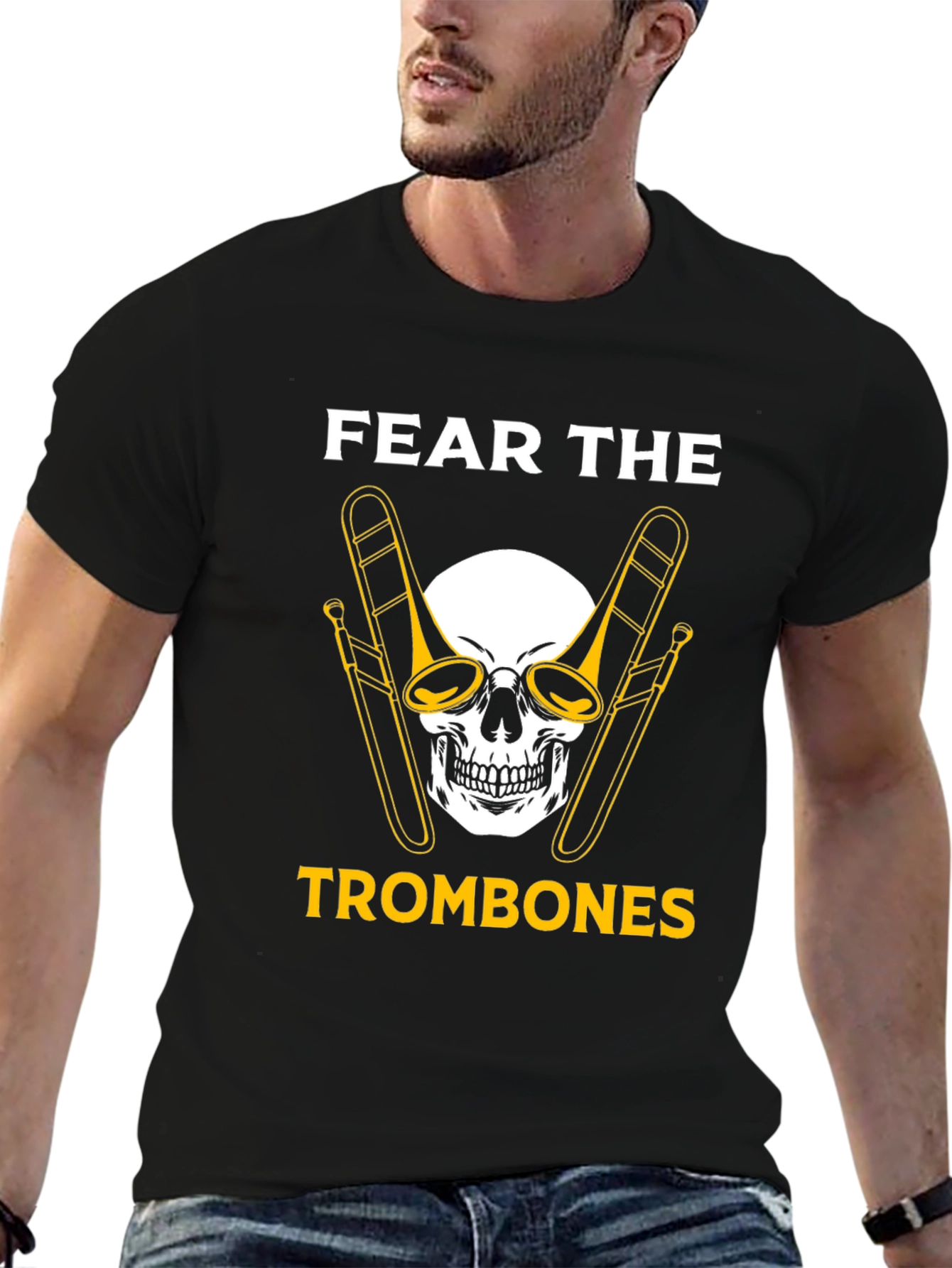 Fear the Trombones Black Graphic Tee