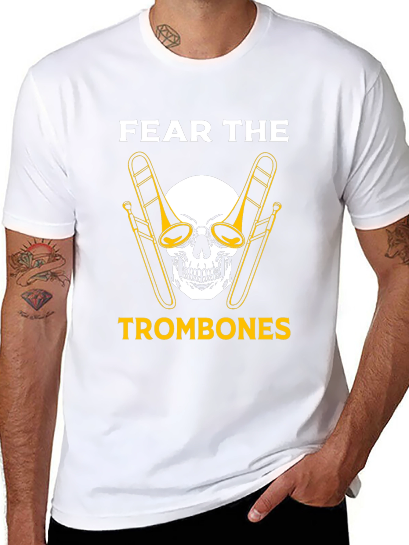 Fear the Trombones Black Graphic Tee