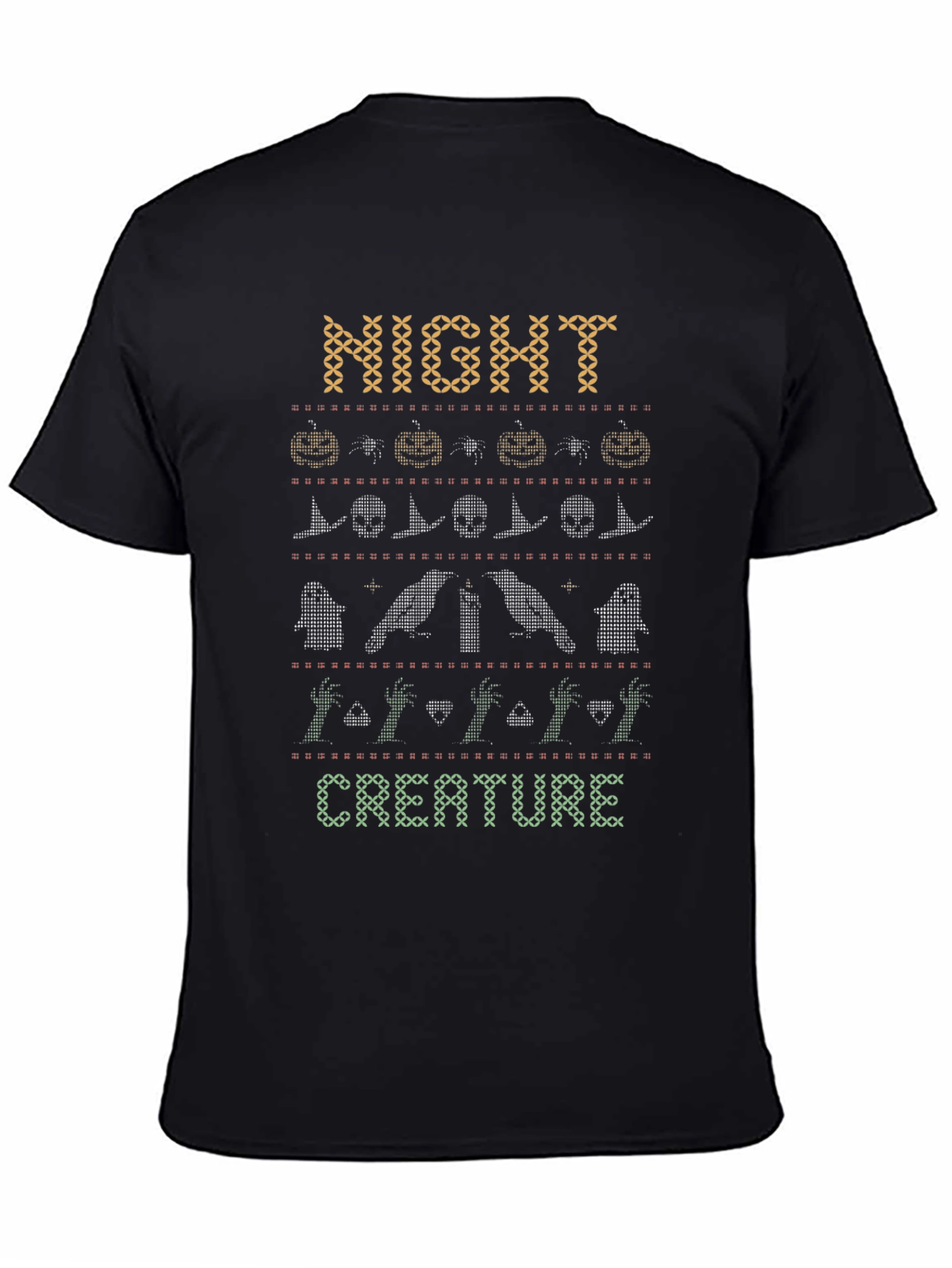 Night Creature Halloween Pattern T-Shirt