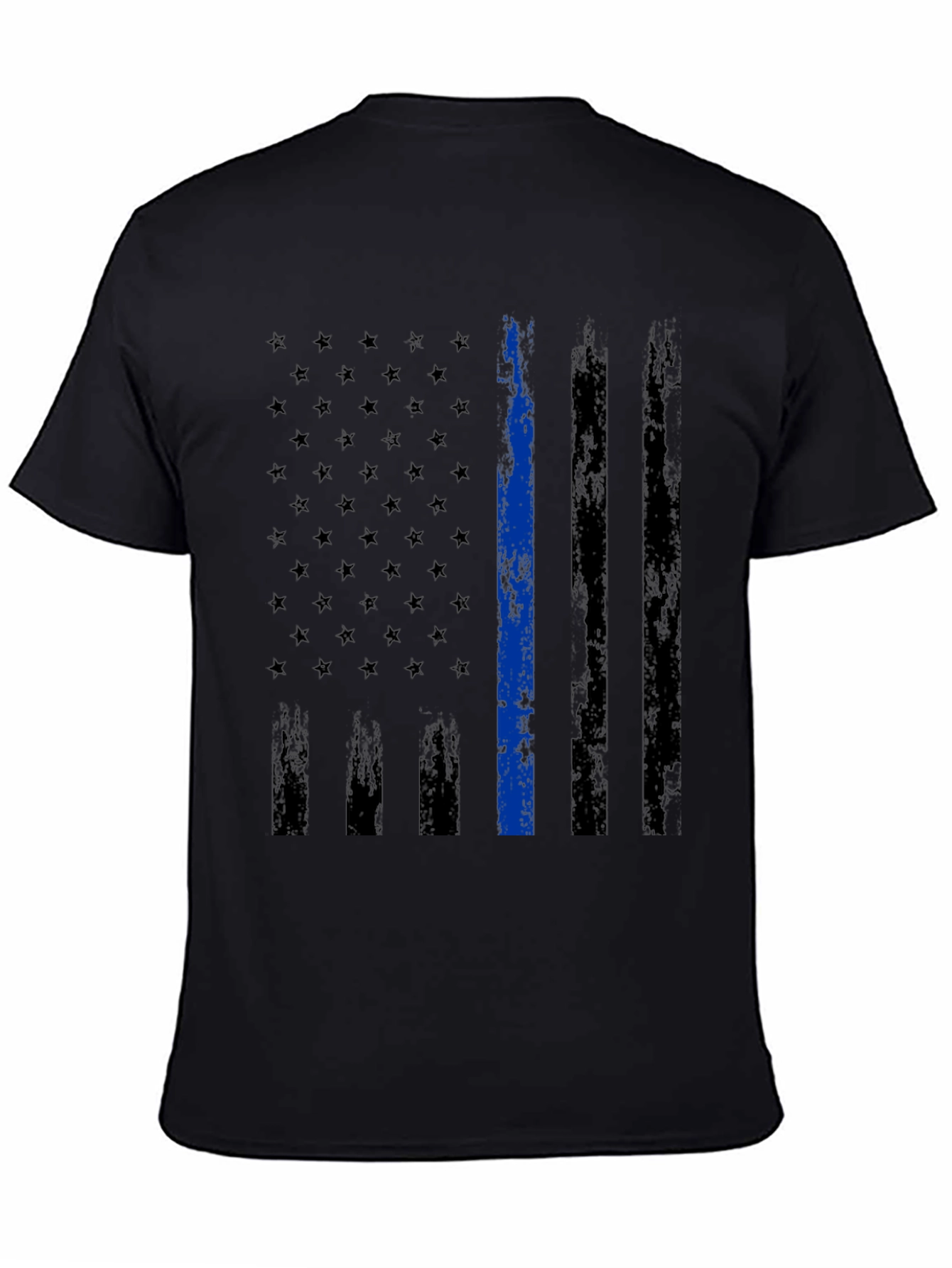 Thin Blue Line American Flag T-Shirt
