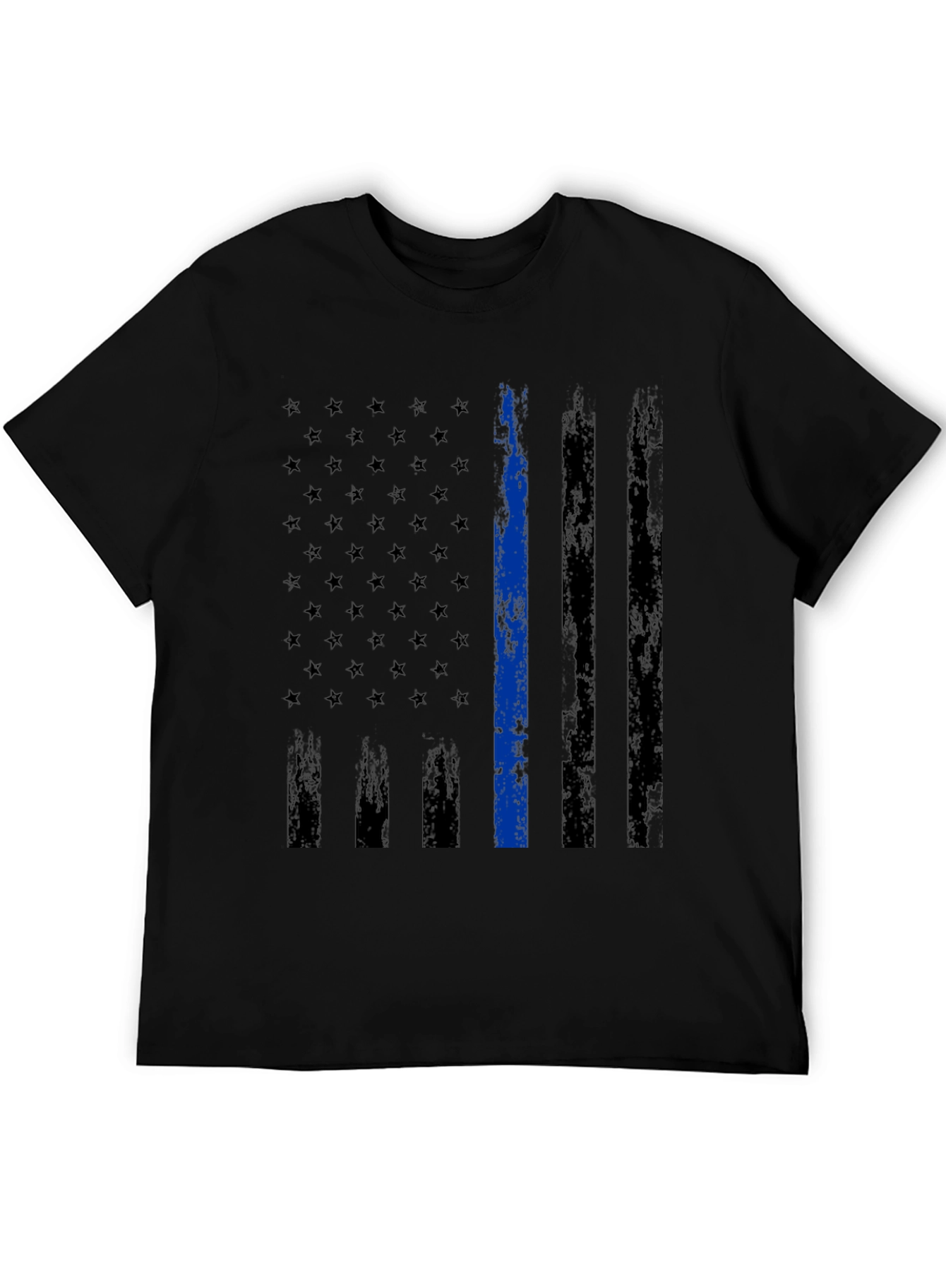 Thin Blue Line American Flag T-Shirt