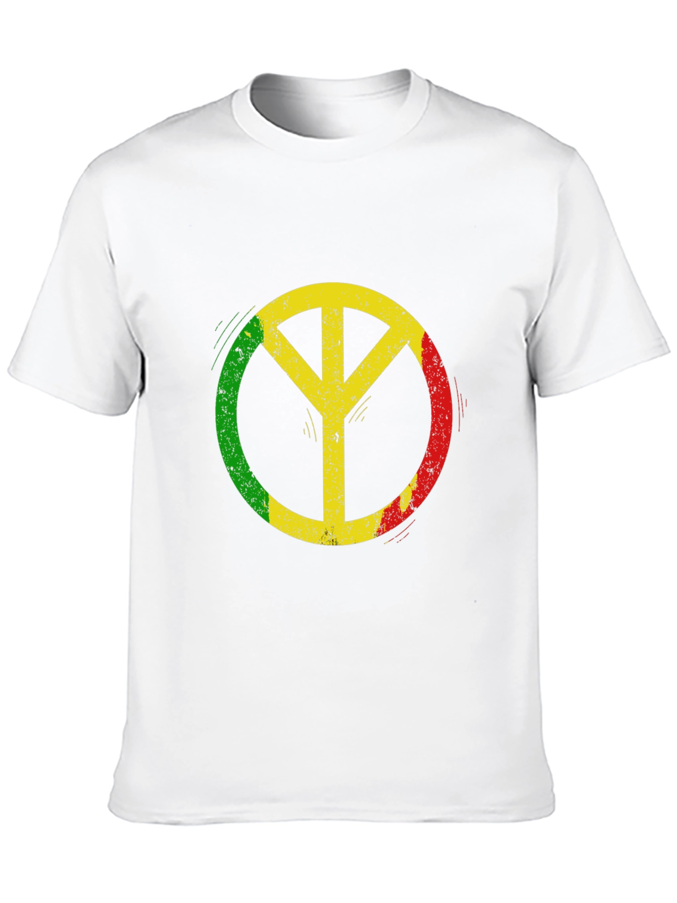 Rasta Peace Sign Black T-Shirt