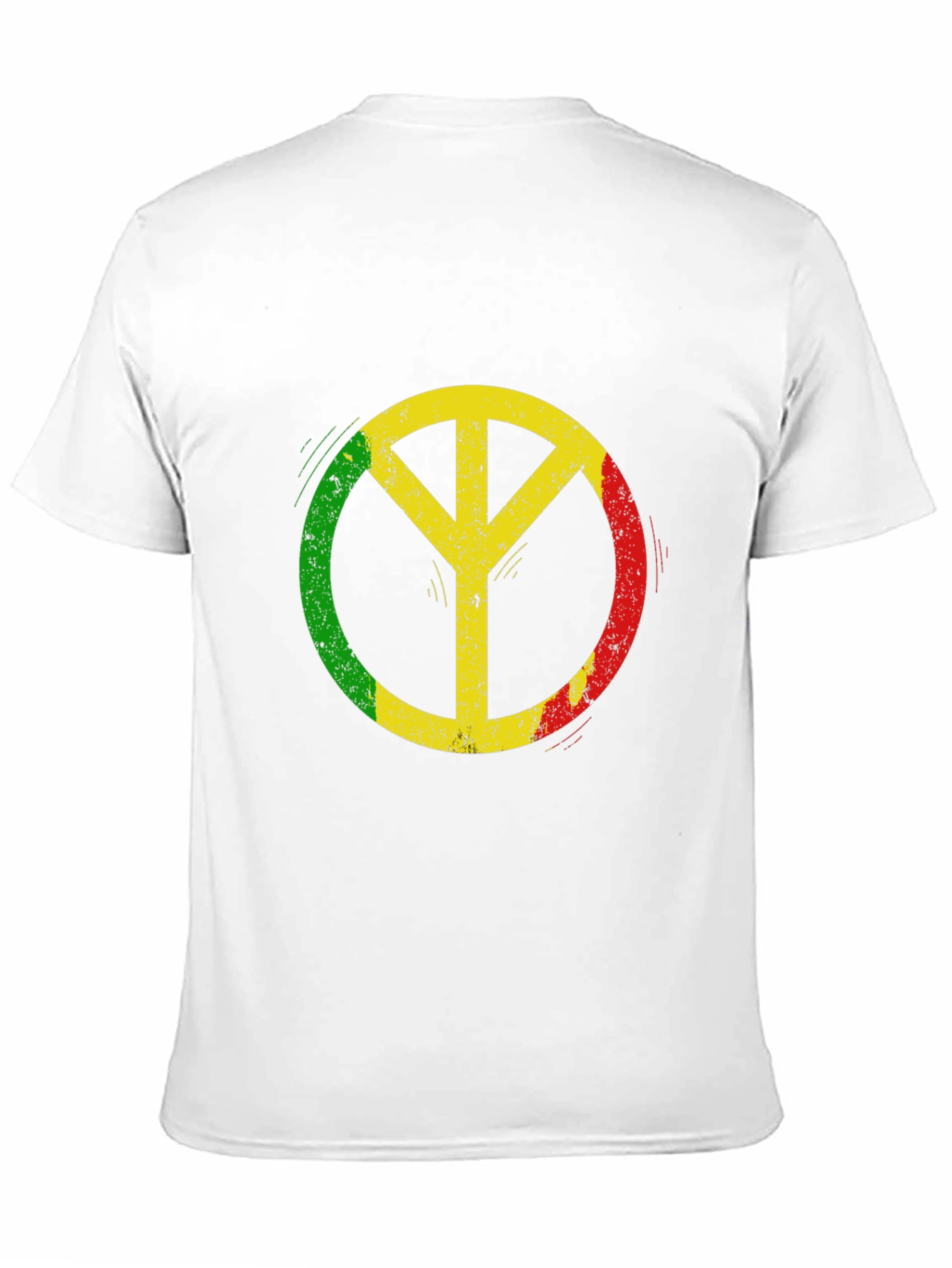 Rasta Peace Sign Black T-Shirt