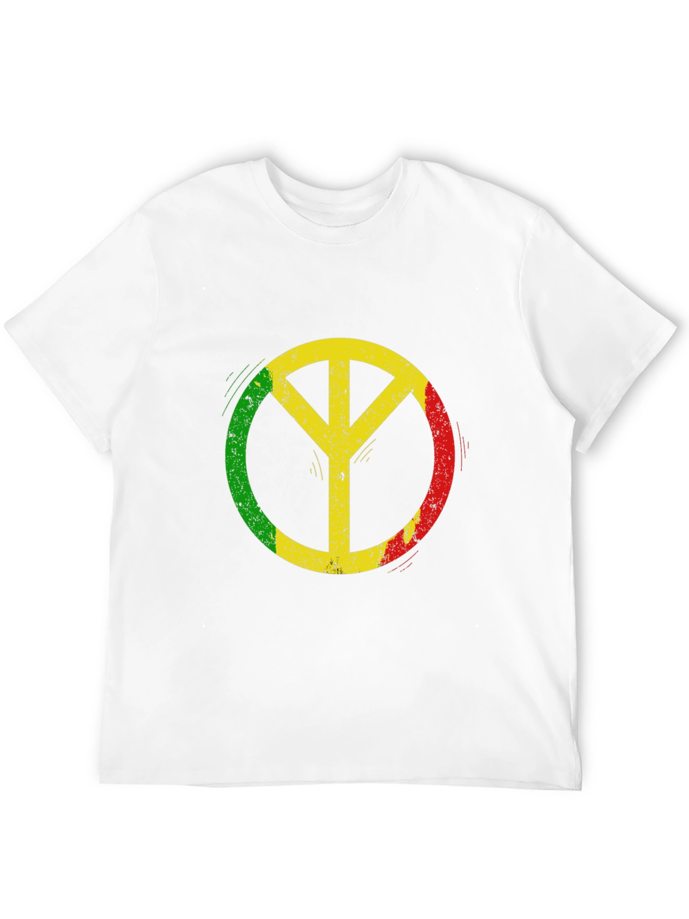 Rasta Peace Sign Black T-Shirt