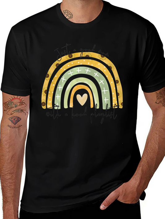 Just a Good Mom with a Hood Playlist Black Tee