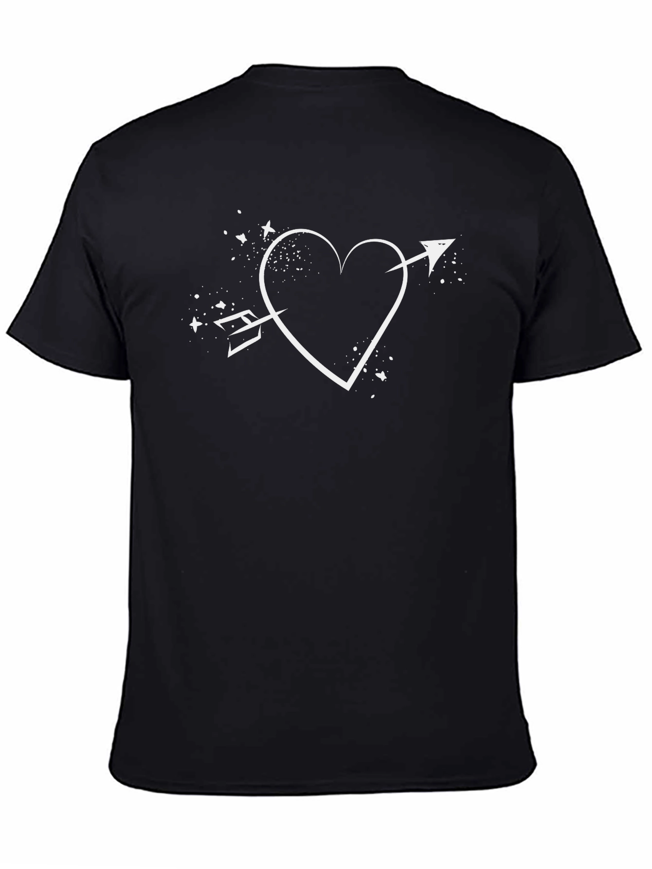 Heart Arrow Graphic Tee - Black