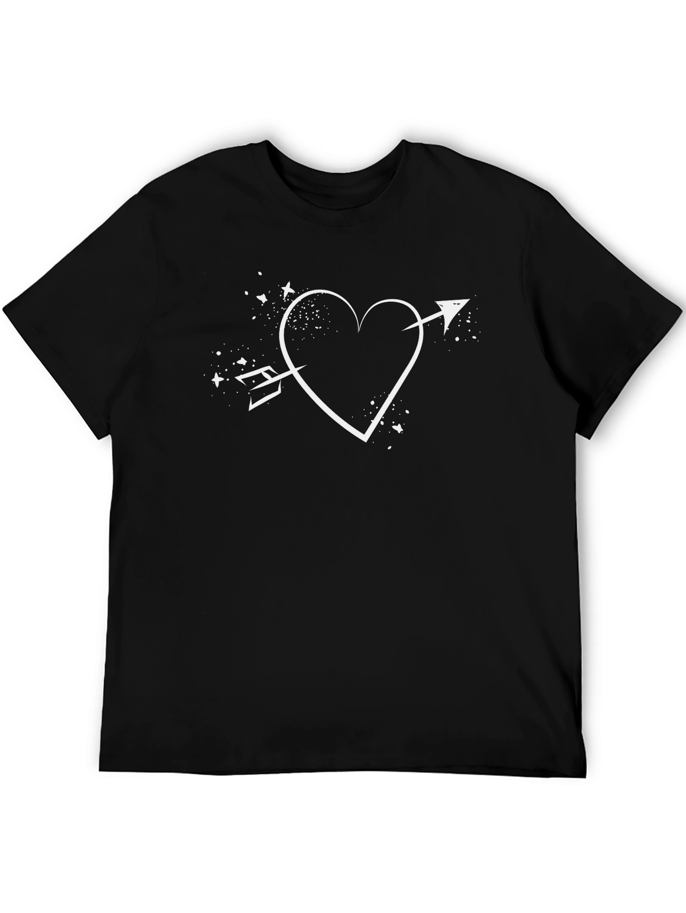 Heart Arrow Graphic Tee - Black