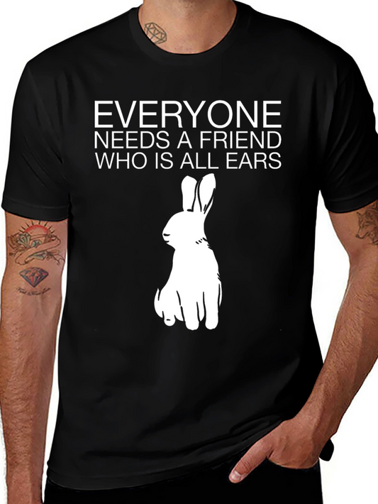 Funny Rabbit Graphic T-Shirt - All Ears Friend