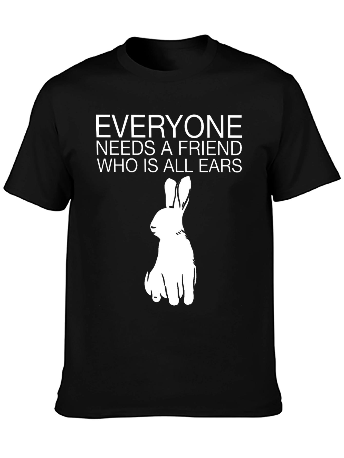 Funny Rabbit Graphic T-Shirt - All Ears Friend