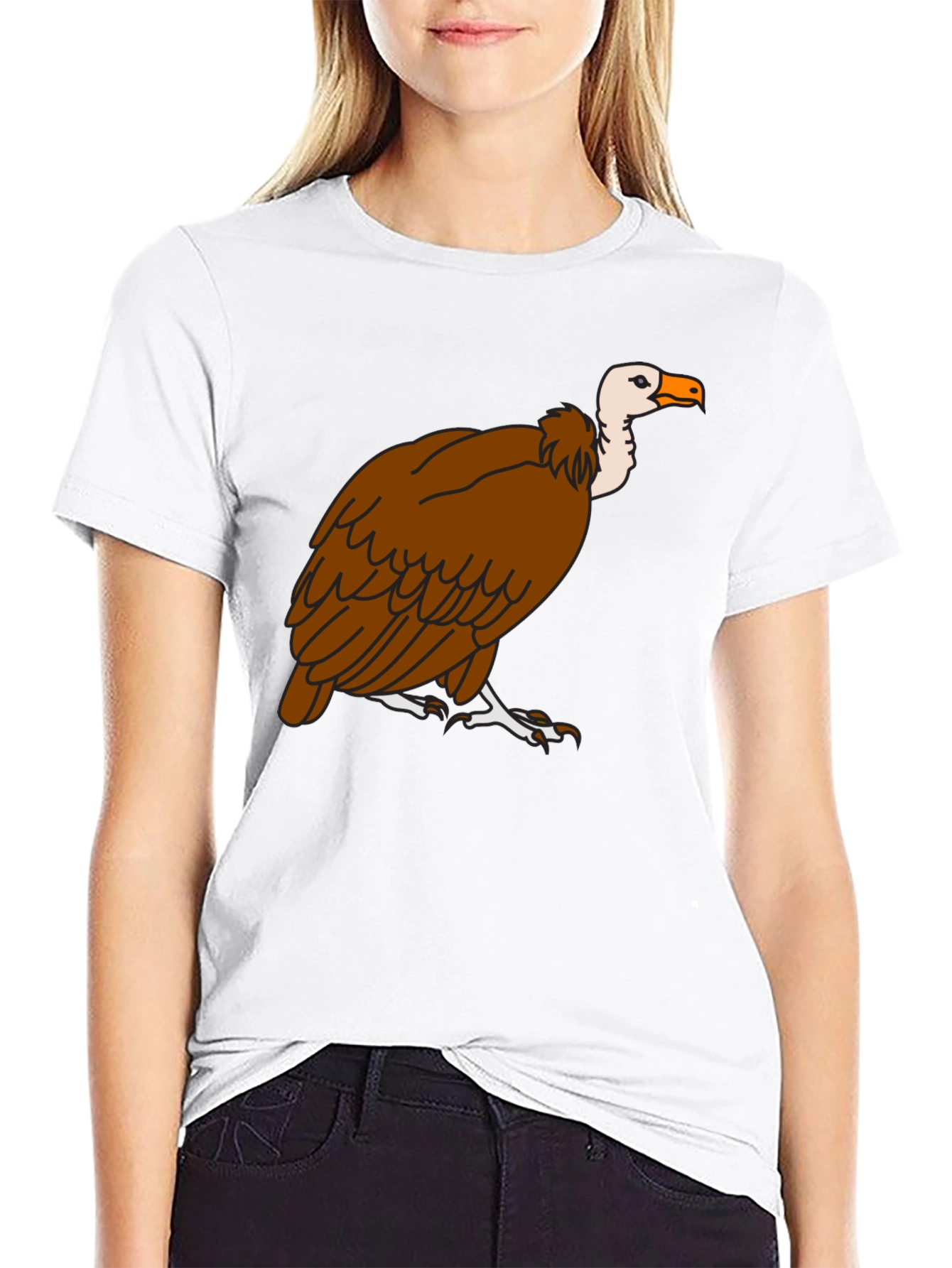 Vulture Graphic Tee - Black Cotton T-Shirt