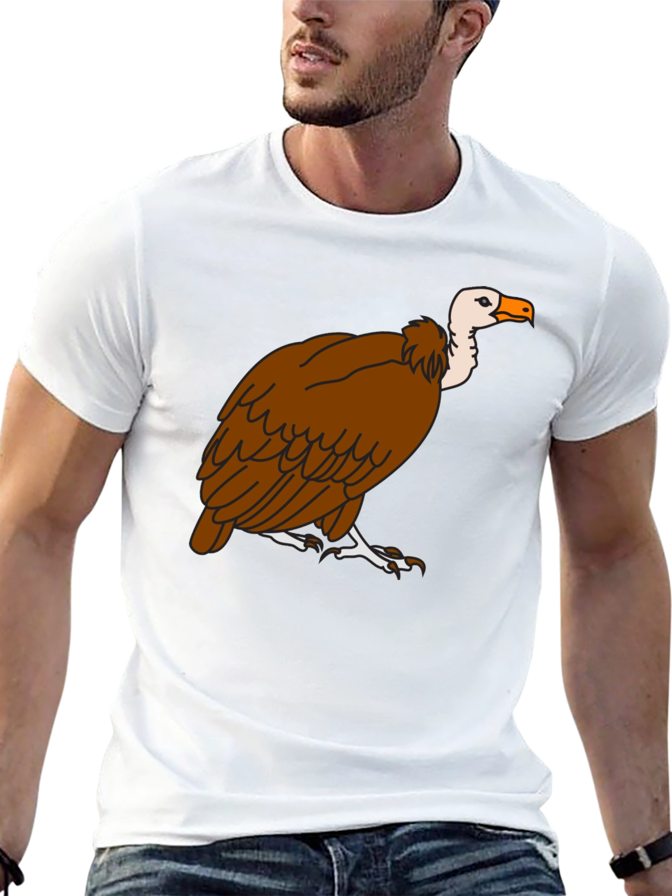 Vulture Graphic Tee - Black Cotton T-Shirt