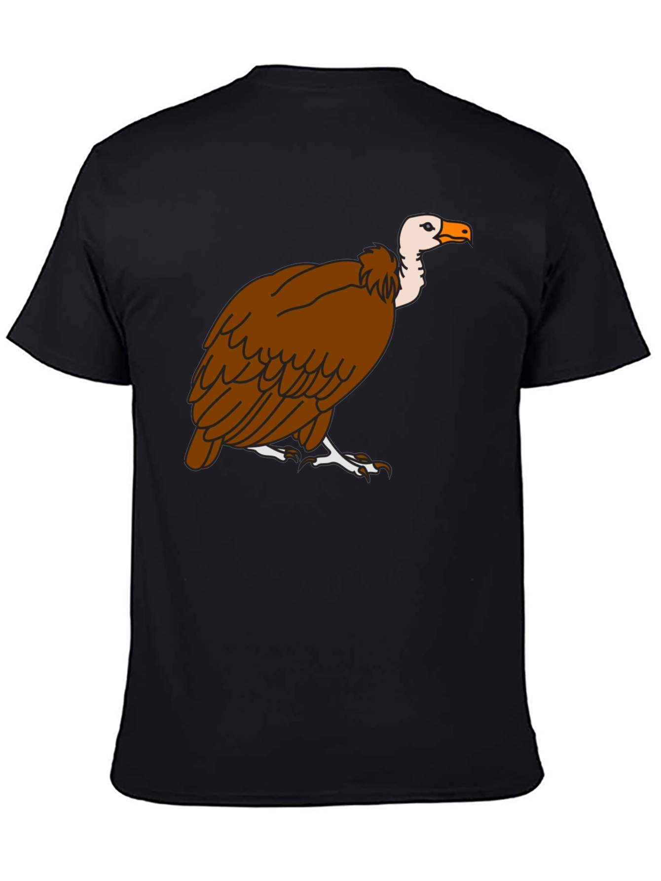 Vulture Graphic Tee - Black Cotton T-Shirt