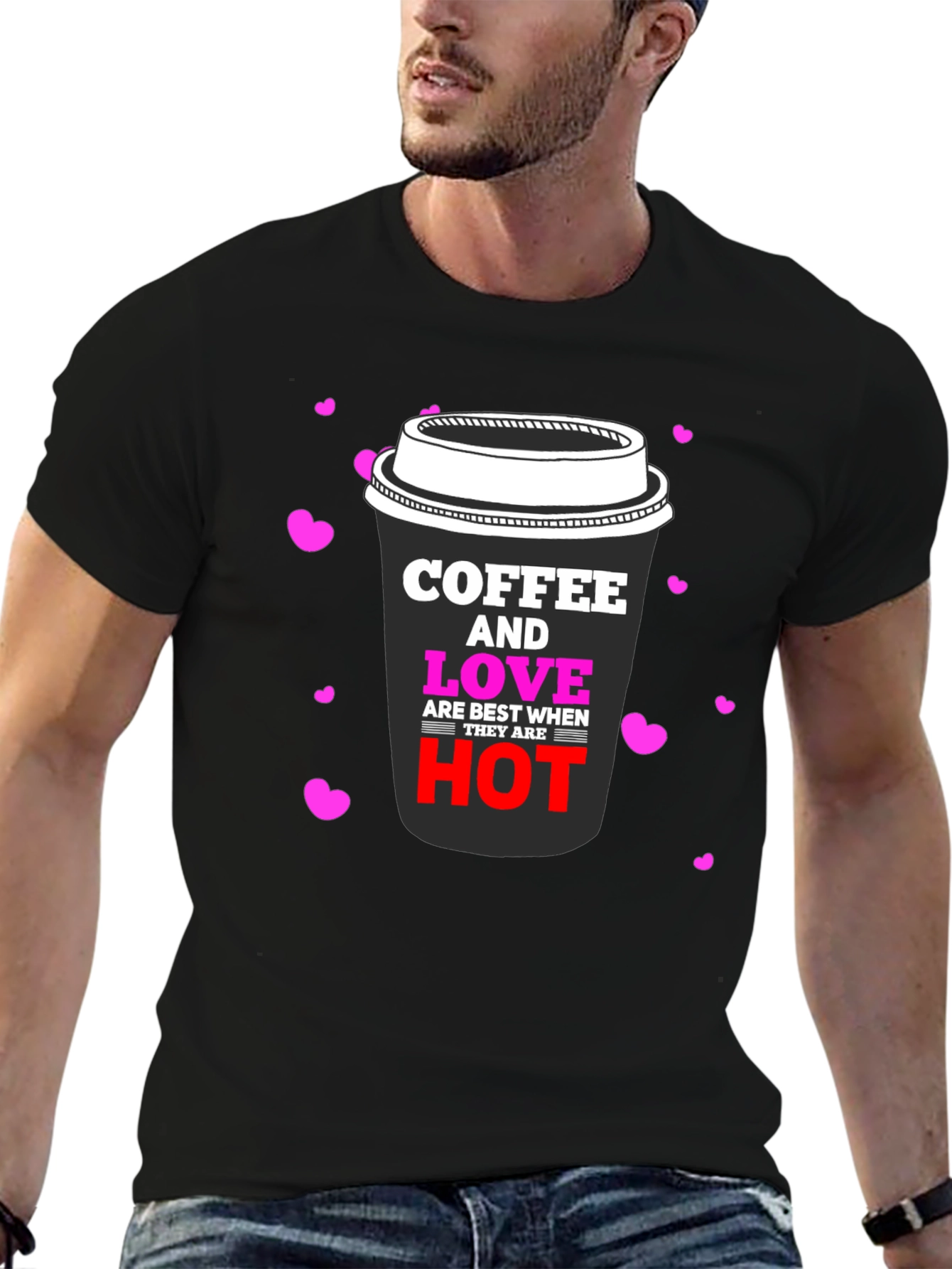 Coffee & Love Black Graphic Tee