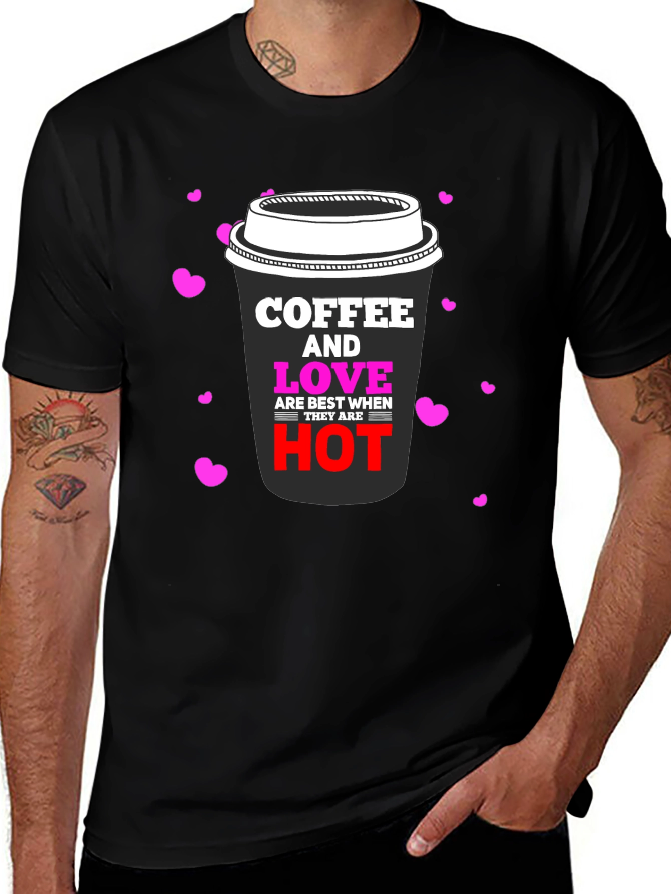 Coffee & Love Black Graphic Tee