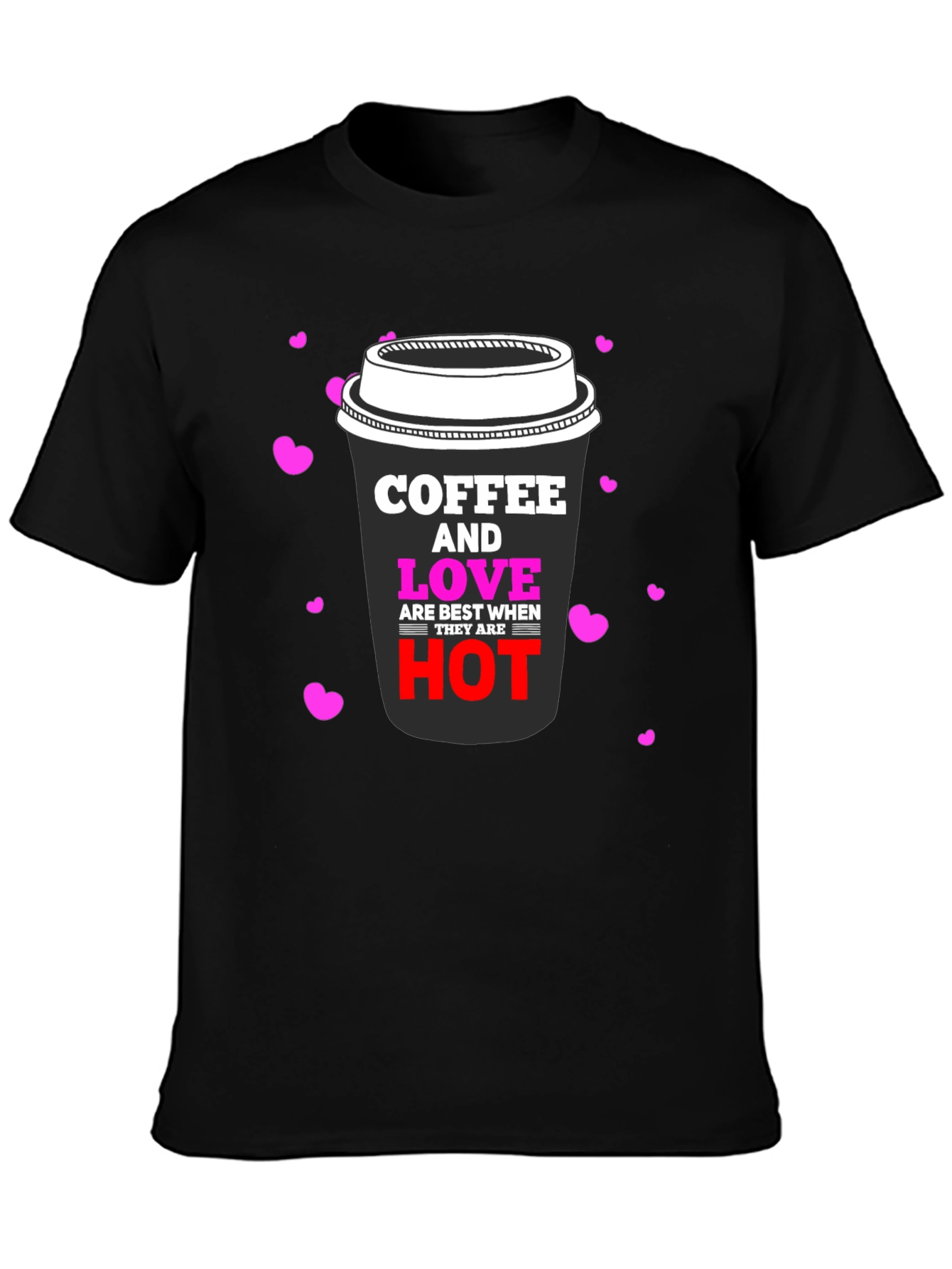 Coffee & Love Black Graphic Tee