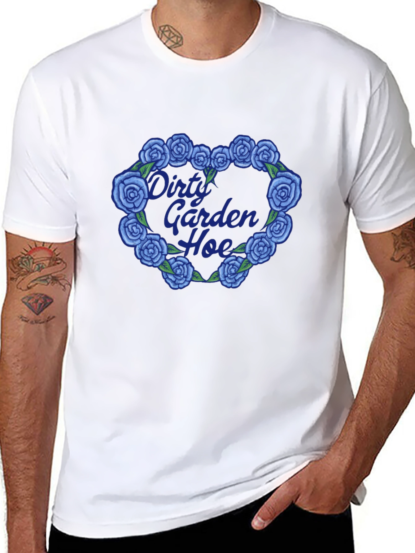 Dirty Garden Hoe Floral Heart T-Shirt