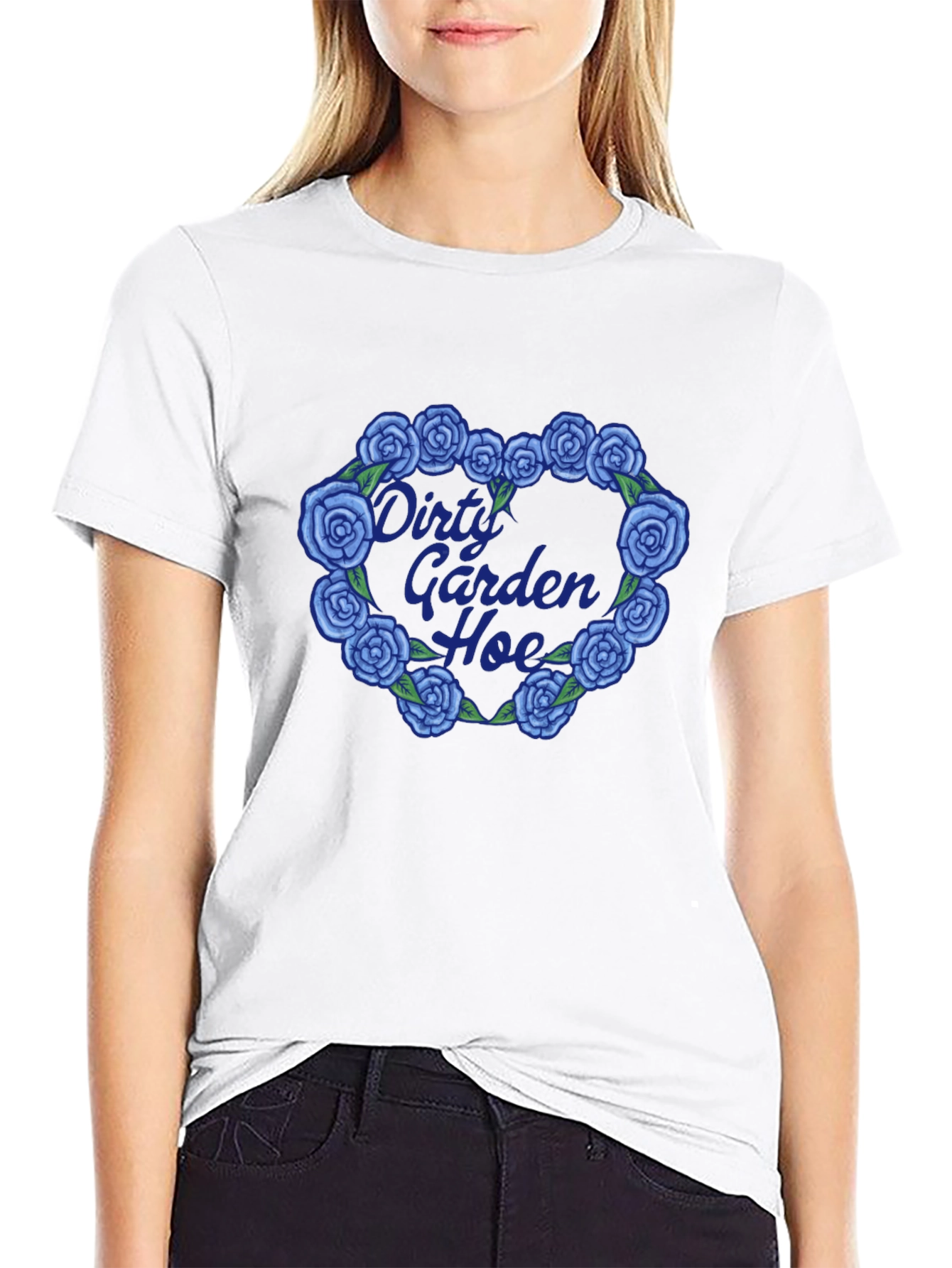 Dirty Garden Hoe Floral Heart T-Shirt